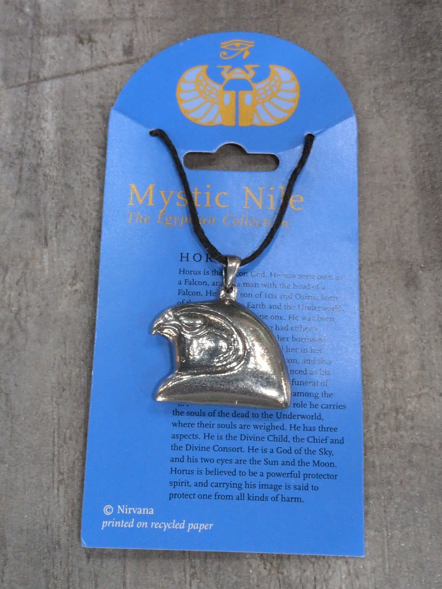 Mystic Nile (Egyptian Collection) Horus Falcon head Pewter Pendant
