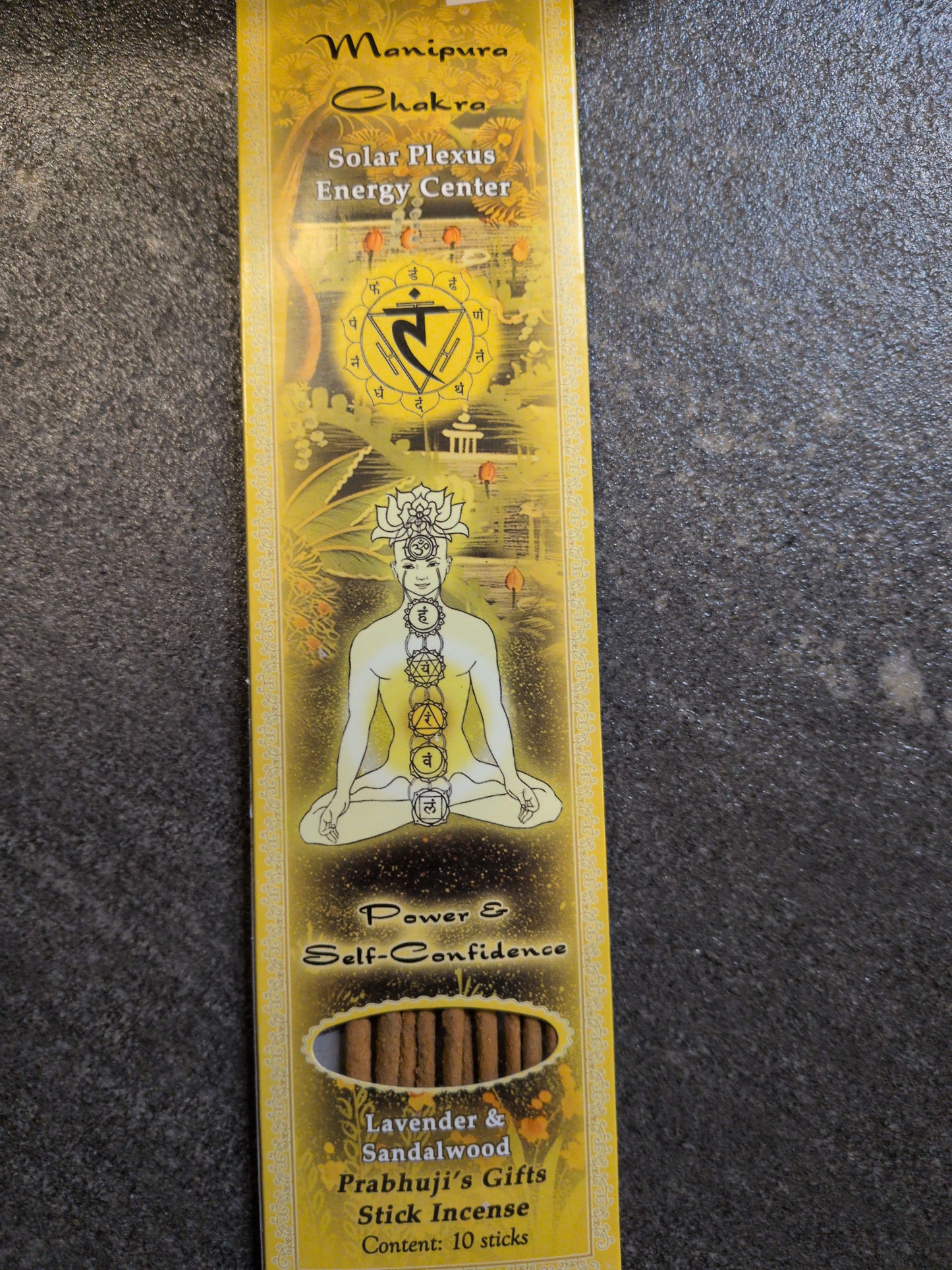Prabhuji's Incense 10 sticks Manipura/Solar plexus Chakra