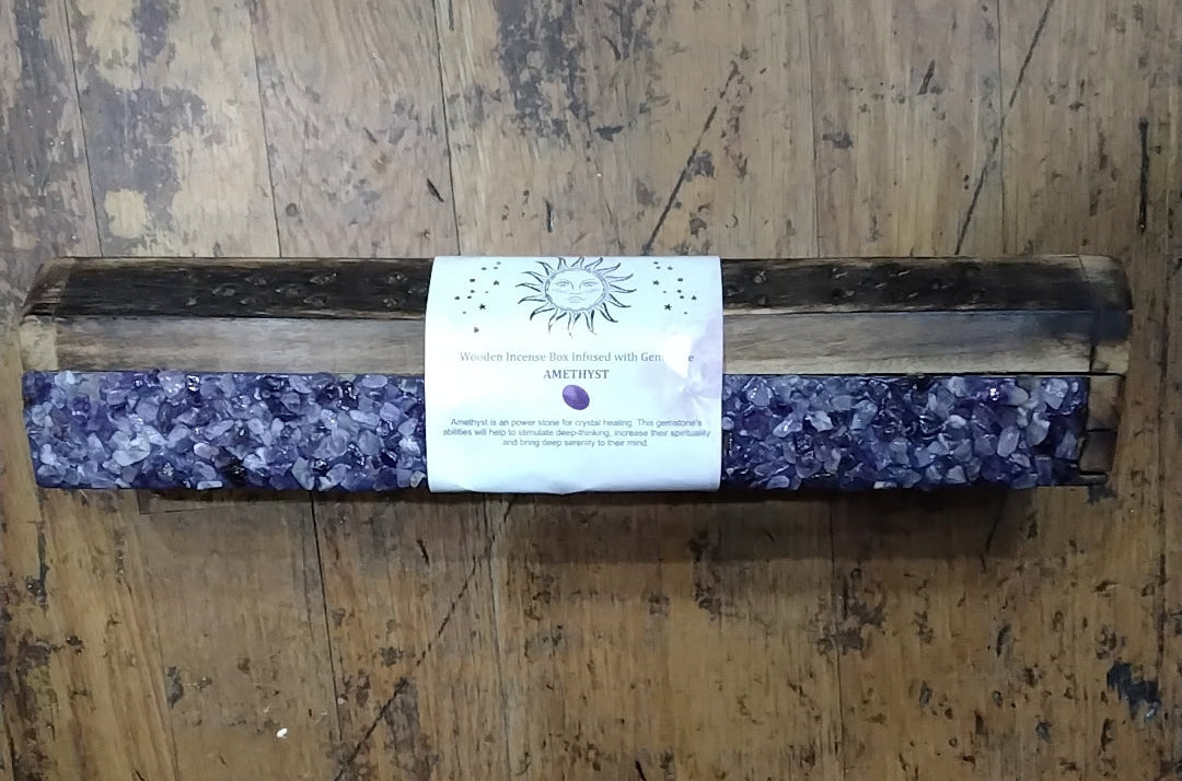 Soul Sticks Incense Coffin Box Infused w/ Gemstones