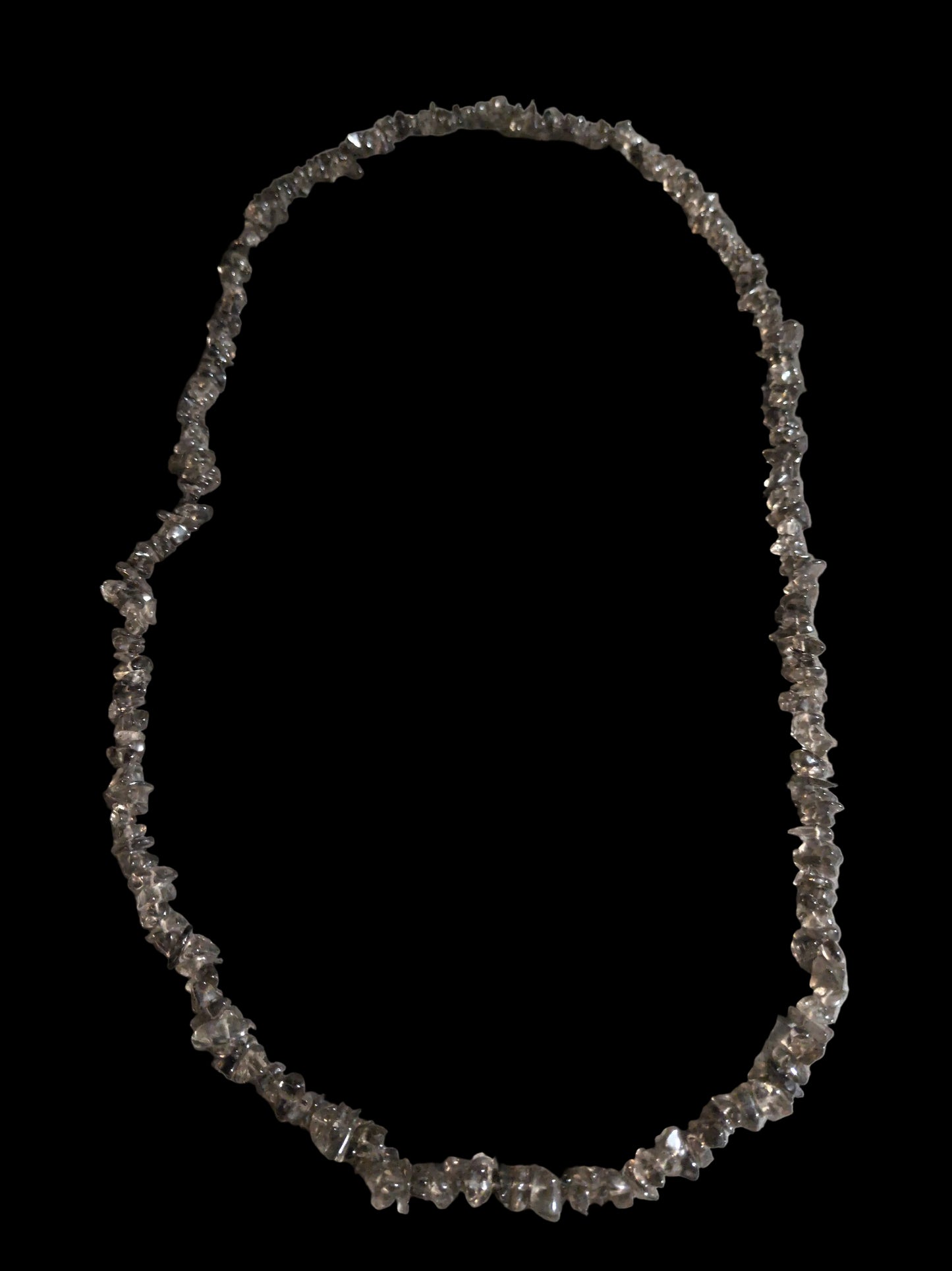Gemstone Chips Necklace- Smokey Quartz