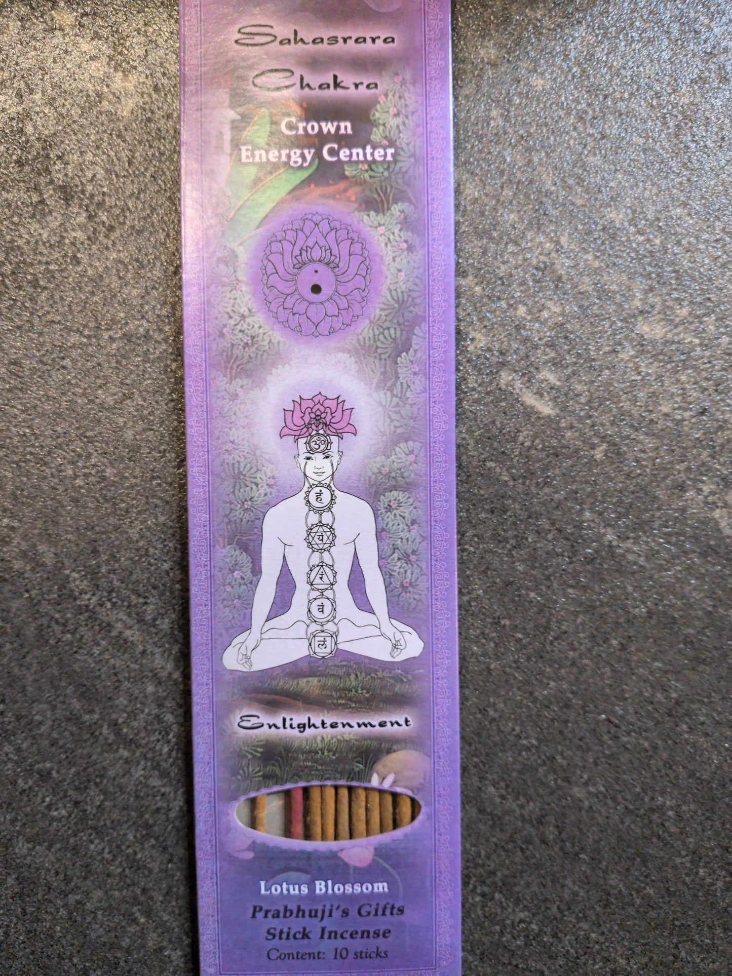 Prabhuji's Incense 10 sticks Sahasrara/ Crown Chakra