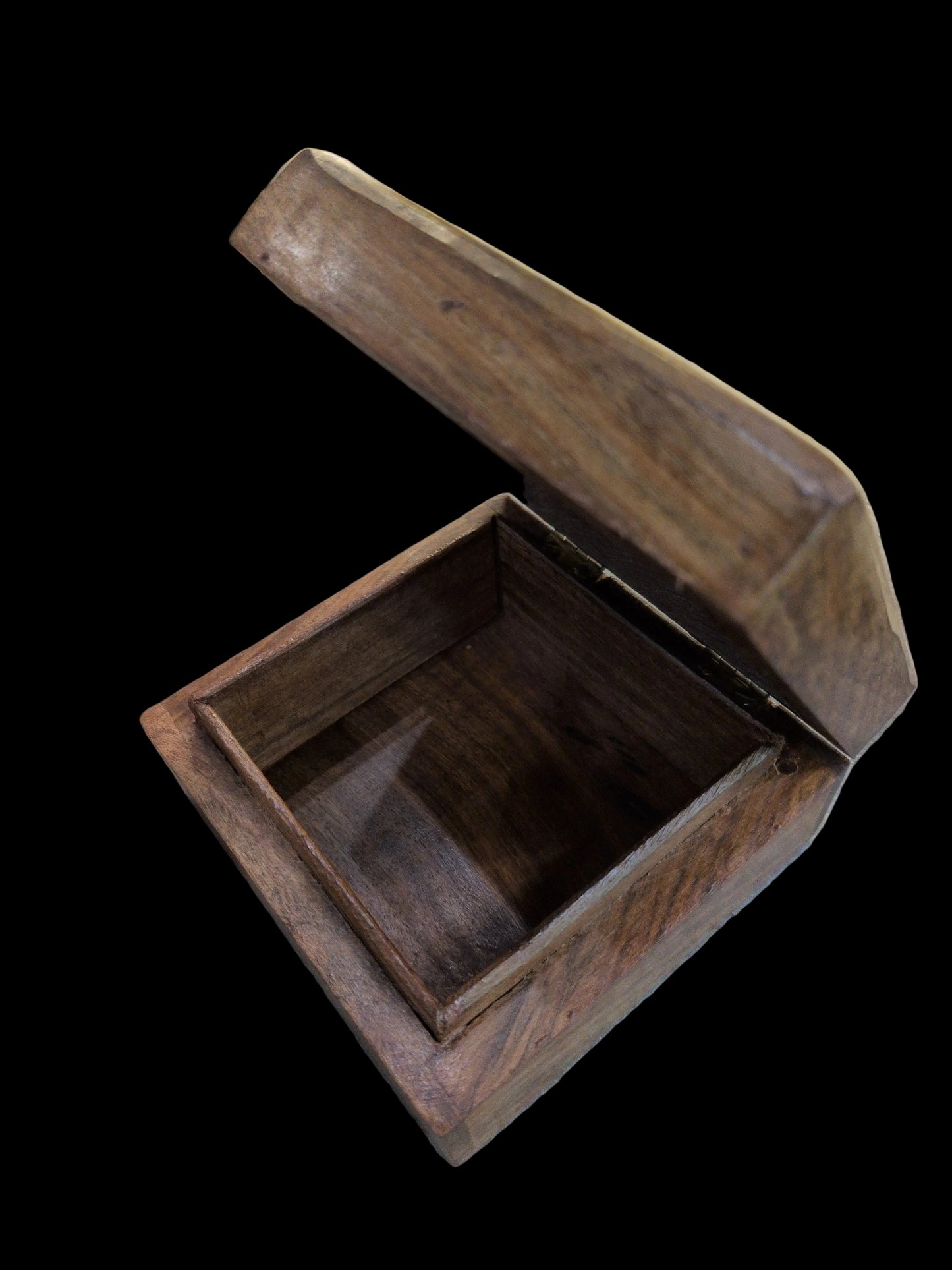 Square carved Celtic Cross wood box