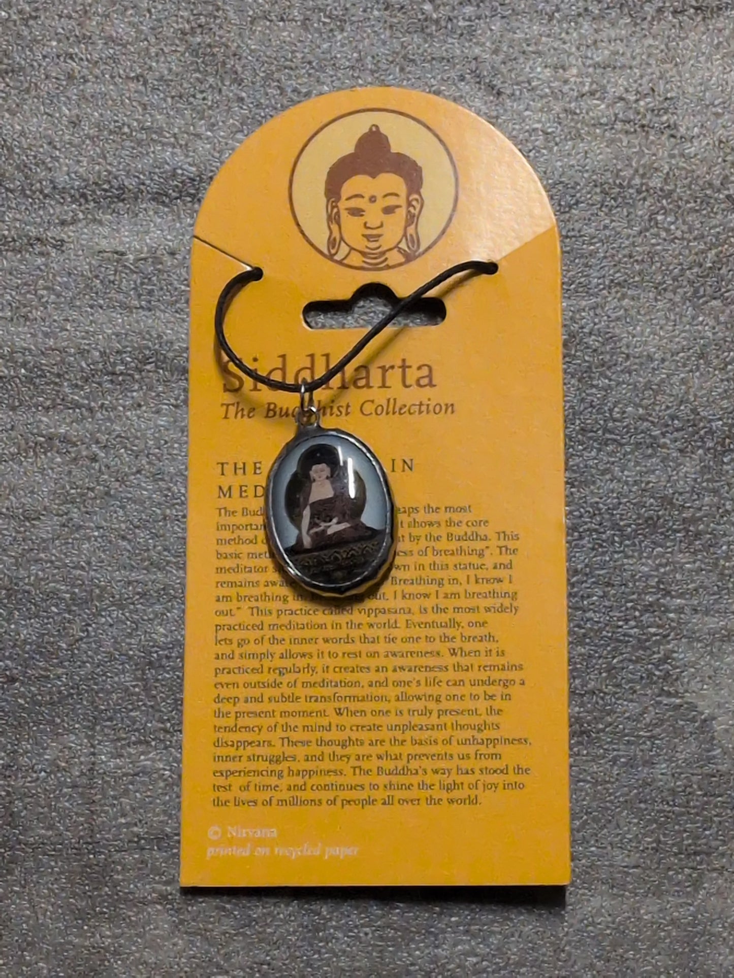 Siddharta/ Buddhist Collection The Buddha in Meditation Pewter Pendant