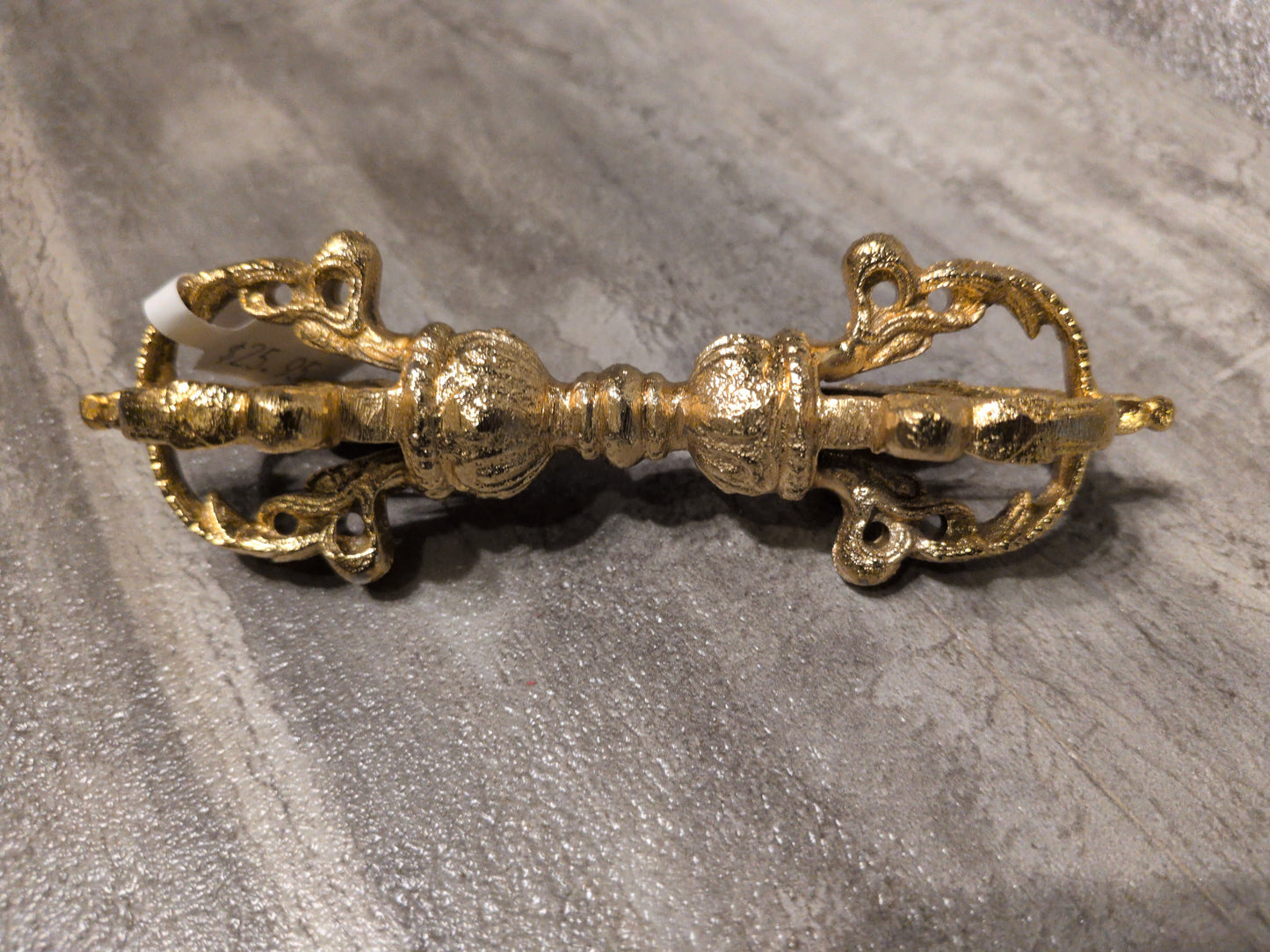 5" Gold Tone Brass Tibetan Dorje
