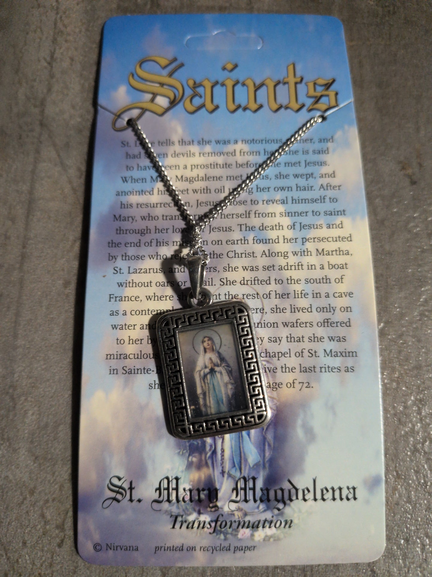 Saint Mary Magdalena Pewter Pendant