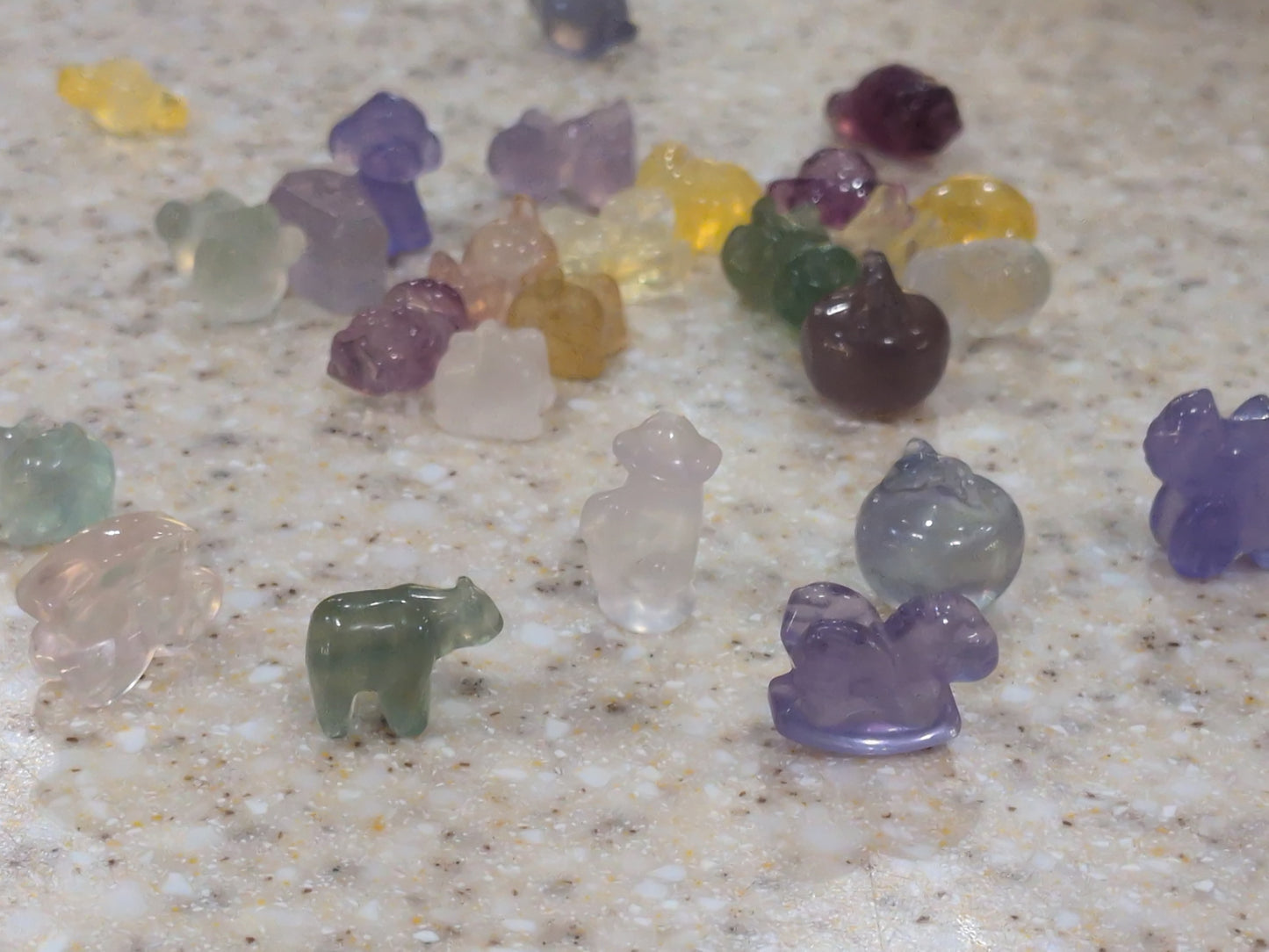 Small carved Fluorite Animals