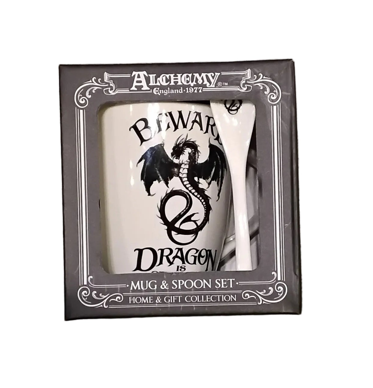 Beware Dragon Is Stirring Mug And Spoon