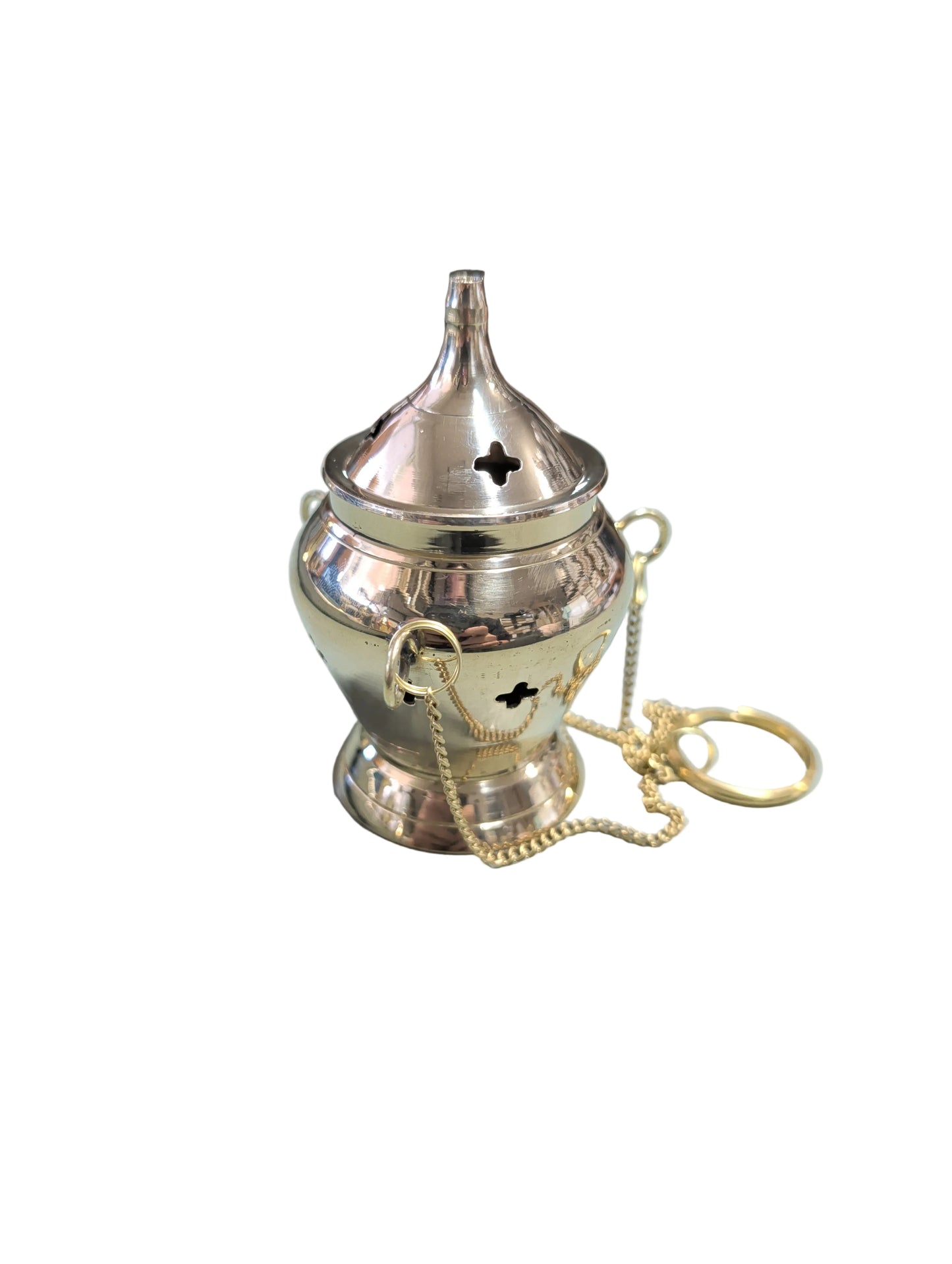 Assorted Brass Hanging Incense Burners Polished Brass