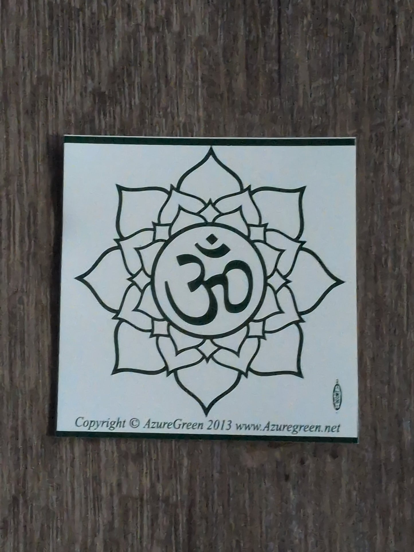 2x2 Lotus Om Sticker