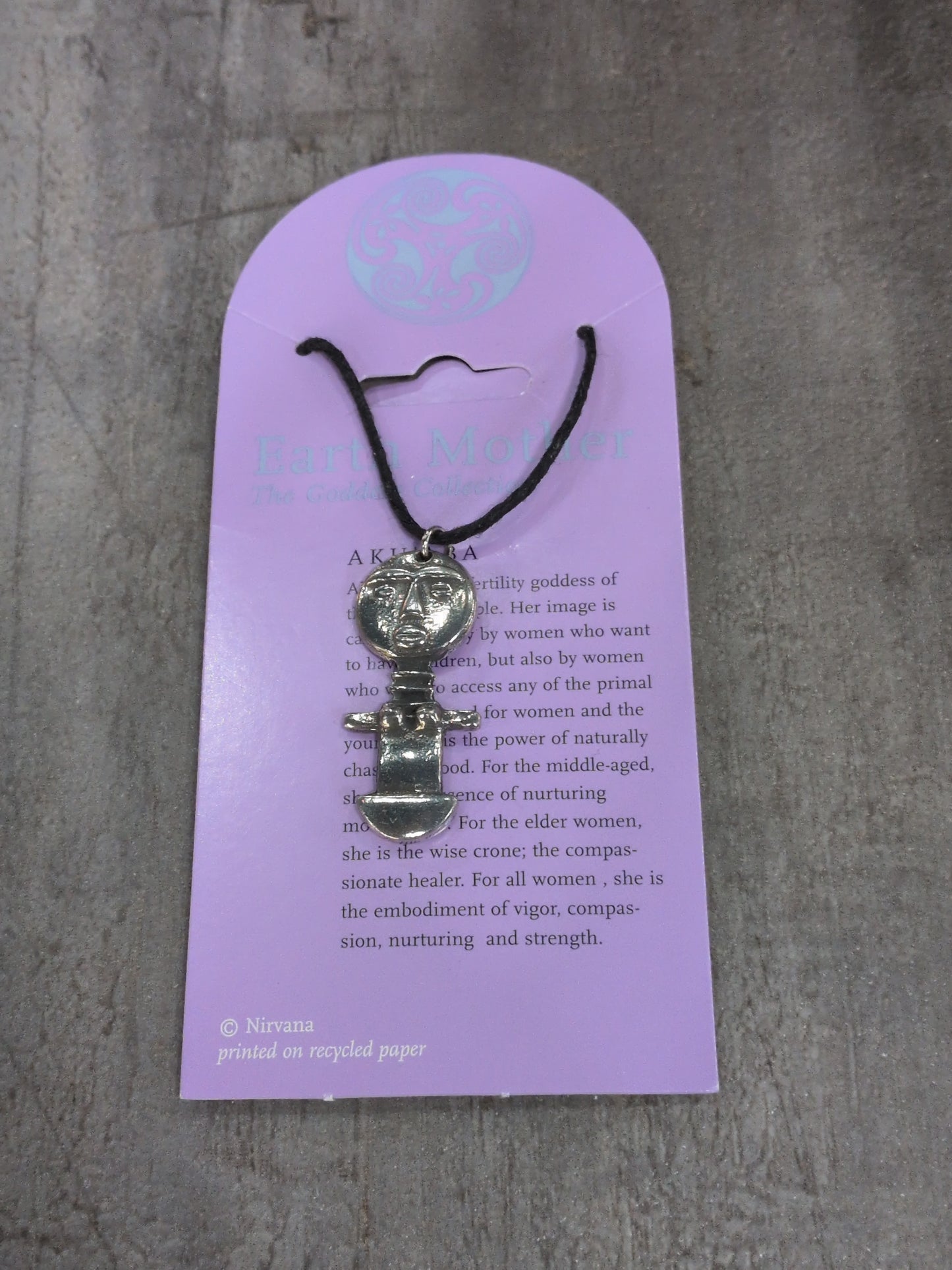 Earth Mother (Goddess Collection) Aku'aba Pewter Pendant