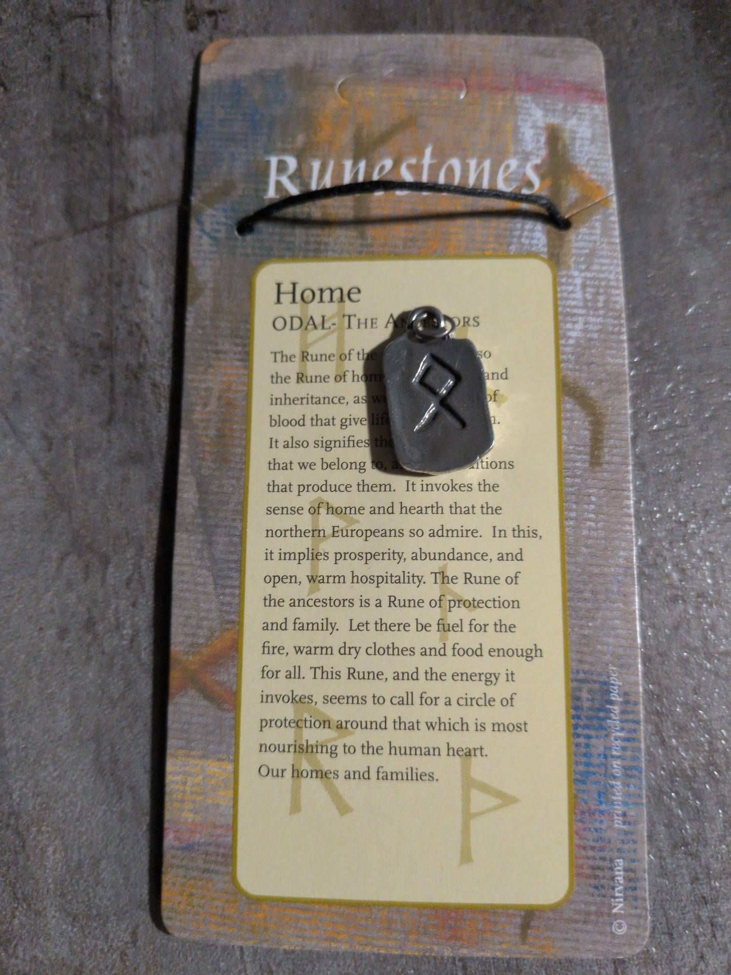 Runestones Home Pewter Pendant