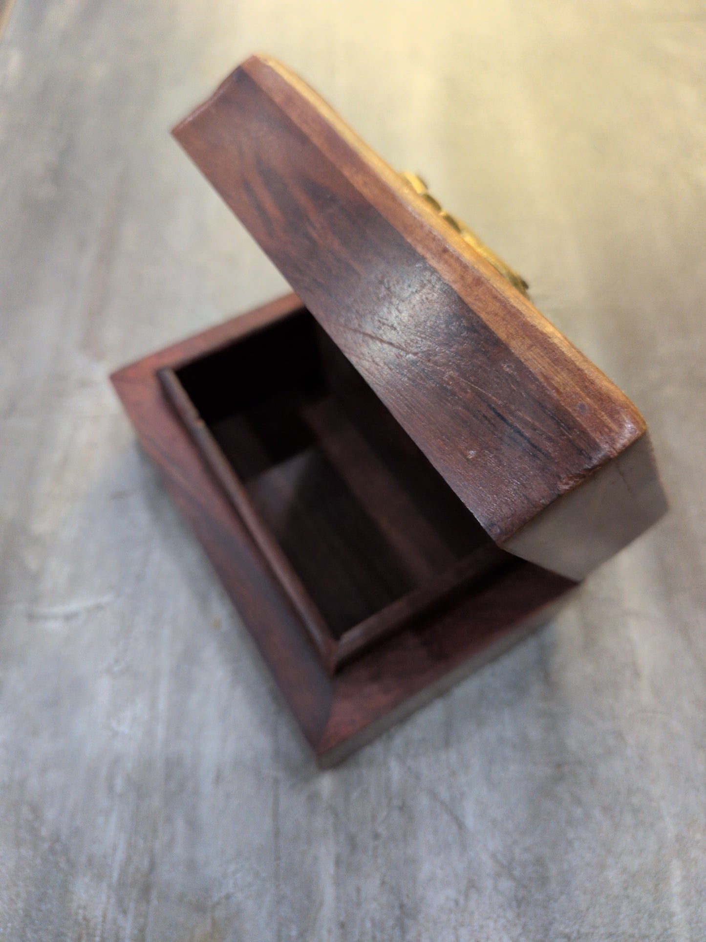 Ganesh small wood/ brass box