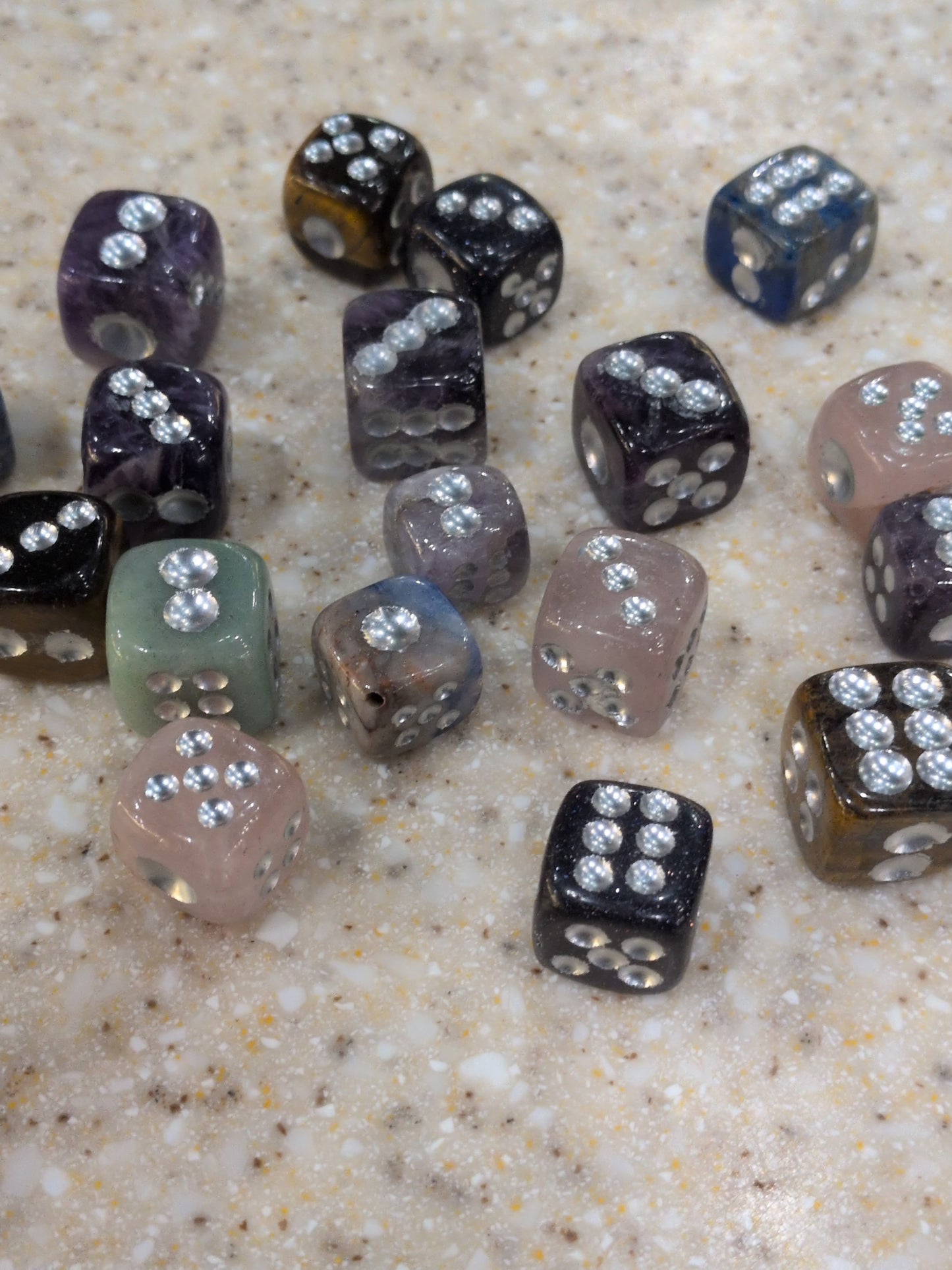 Assorted Gemstone Dice