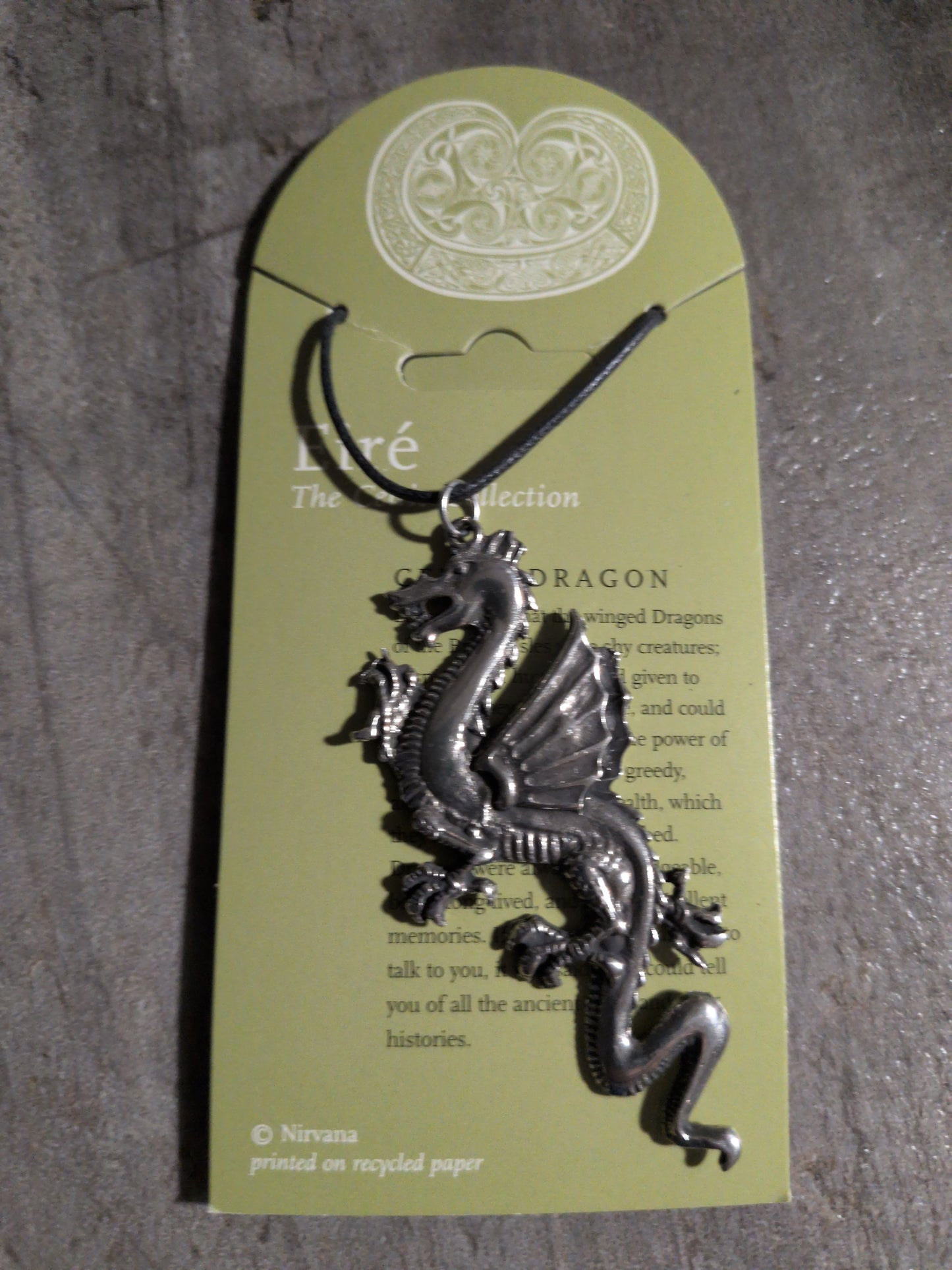 Eiré Celtic Collection XL Celtic Dragon Pewter Pendant