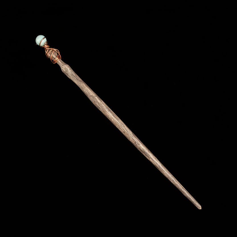 Amazonite & Wood Wand