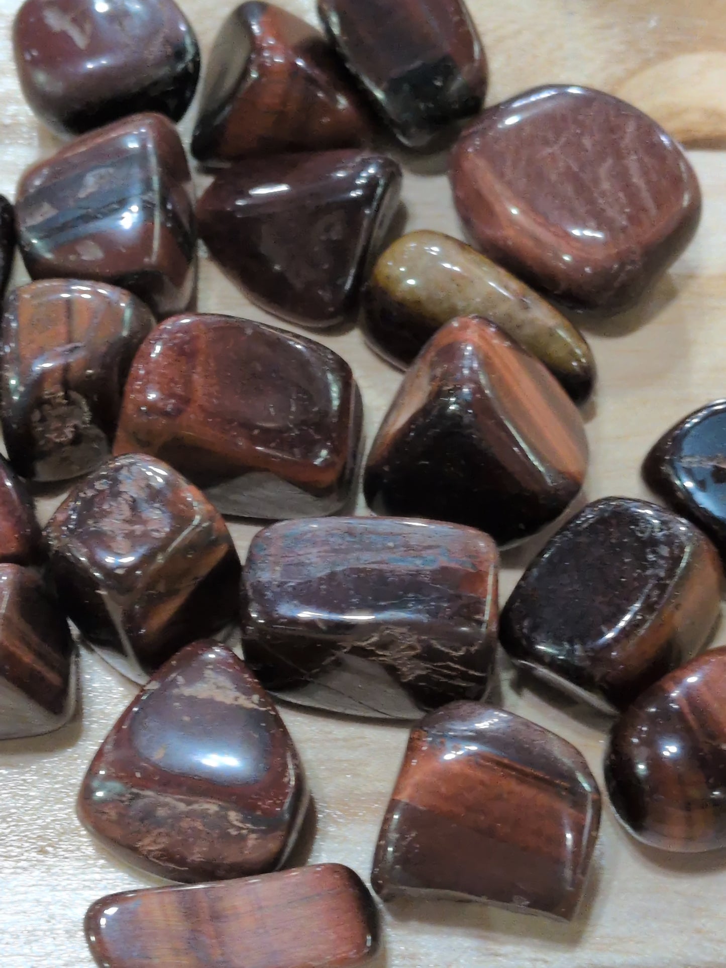 Tiger Eye Red Tumbled Stones