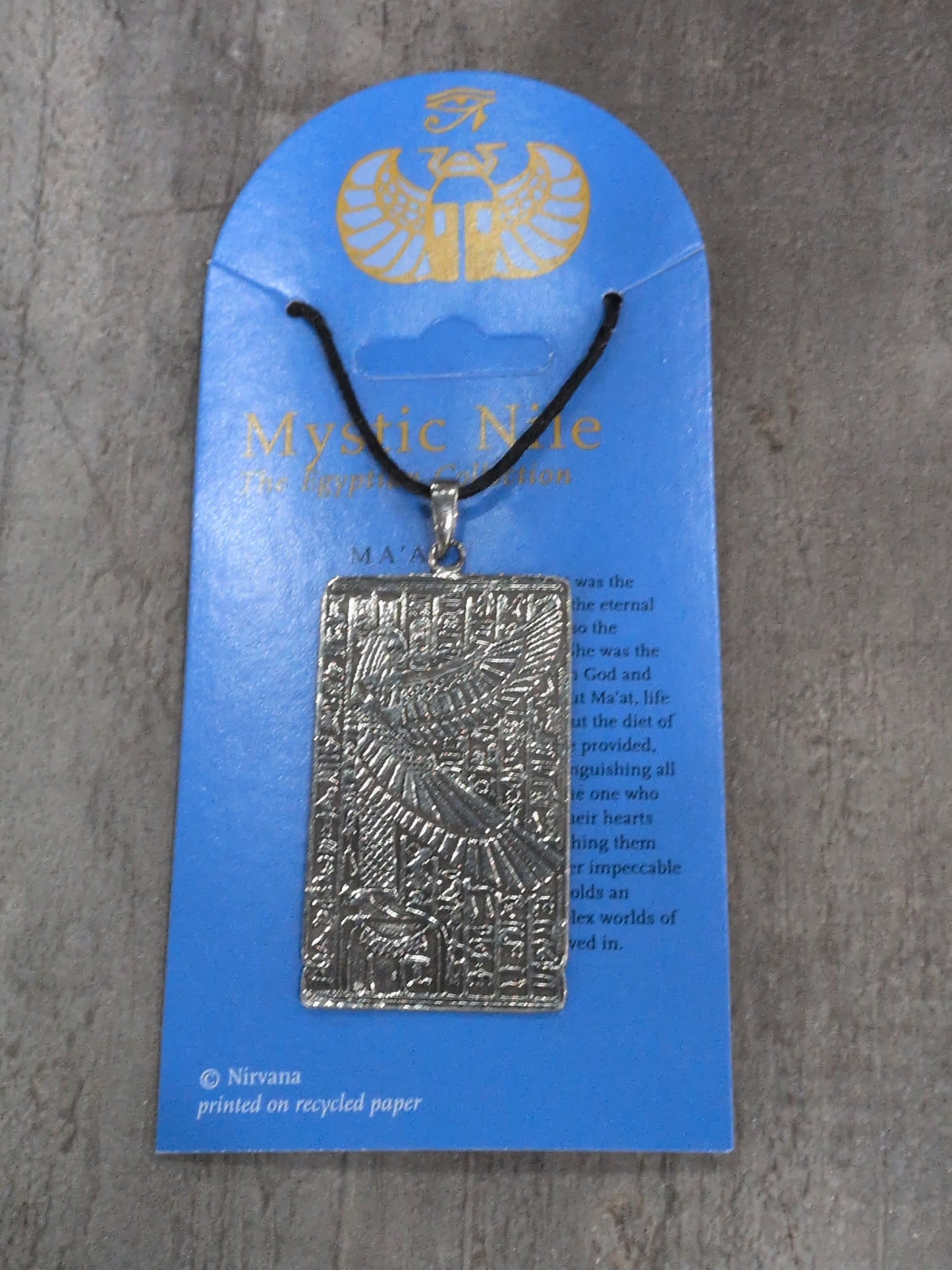 Mystic Nile (Egyptian Collection) Ma'at plaque Pewter Pendant