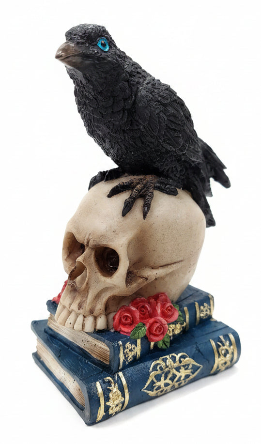 Raven on Skull W/Books