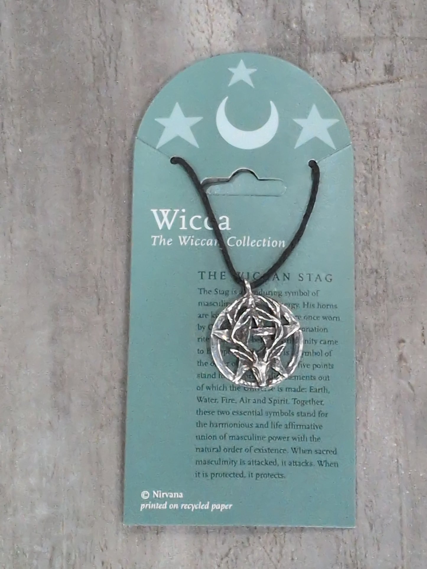 Wicca Collection Wiccan Stag Pewter Pendant