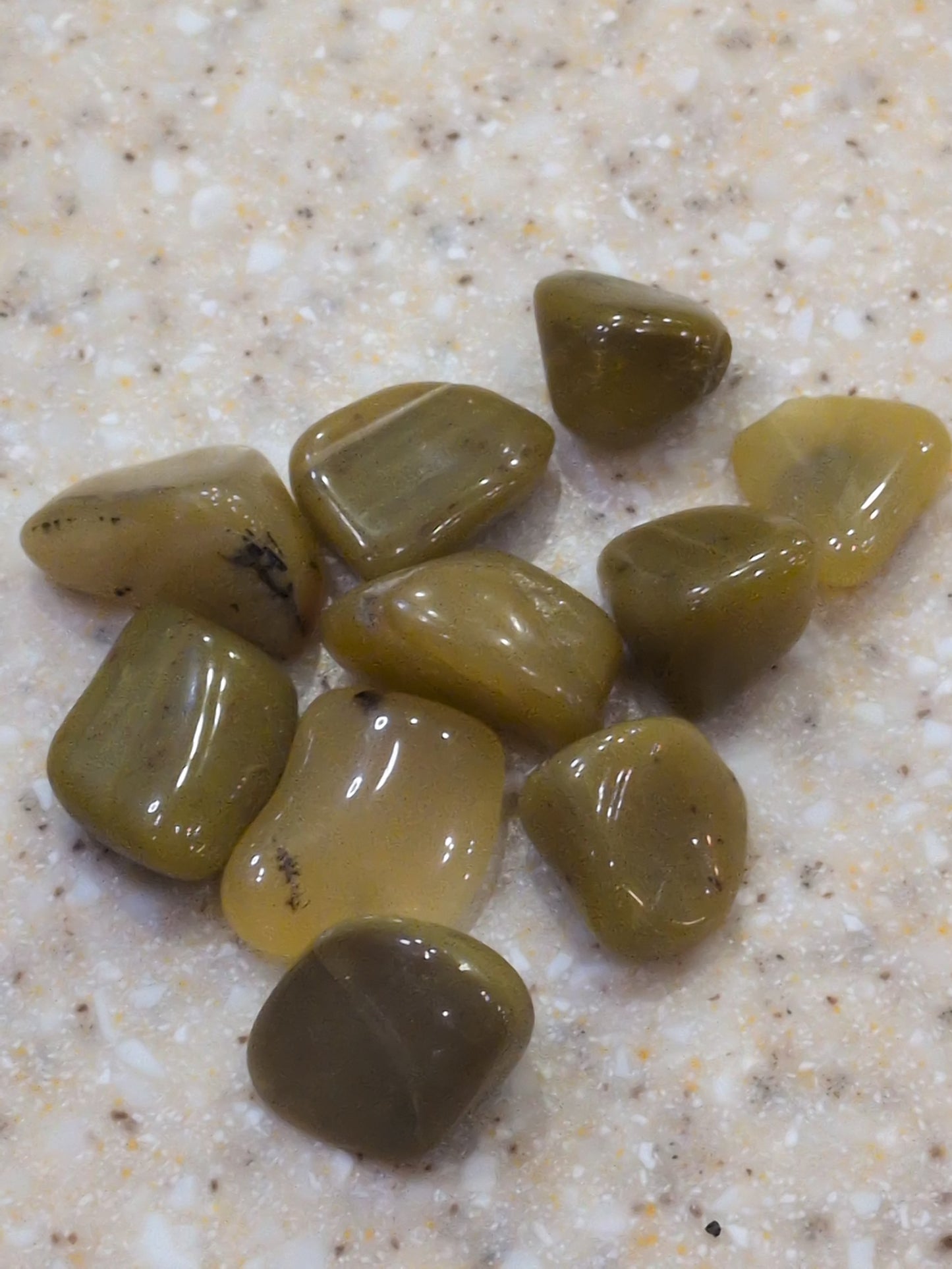 Olive Opal Tumbled stone