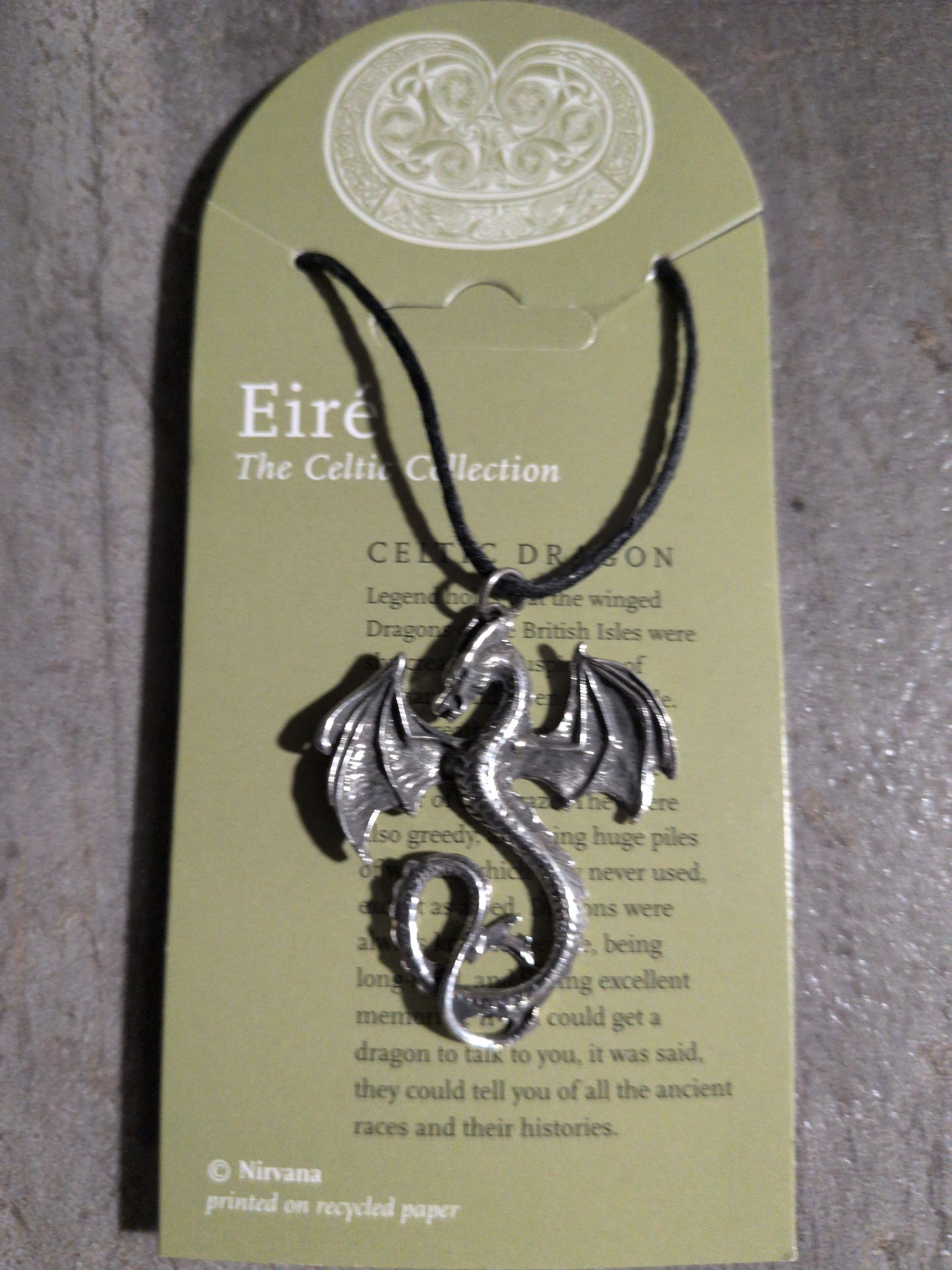 Eiré Celtic Collection Small Celtic Dragon Pewter Pendant