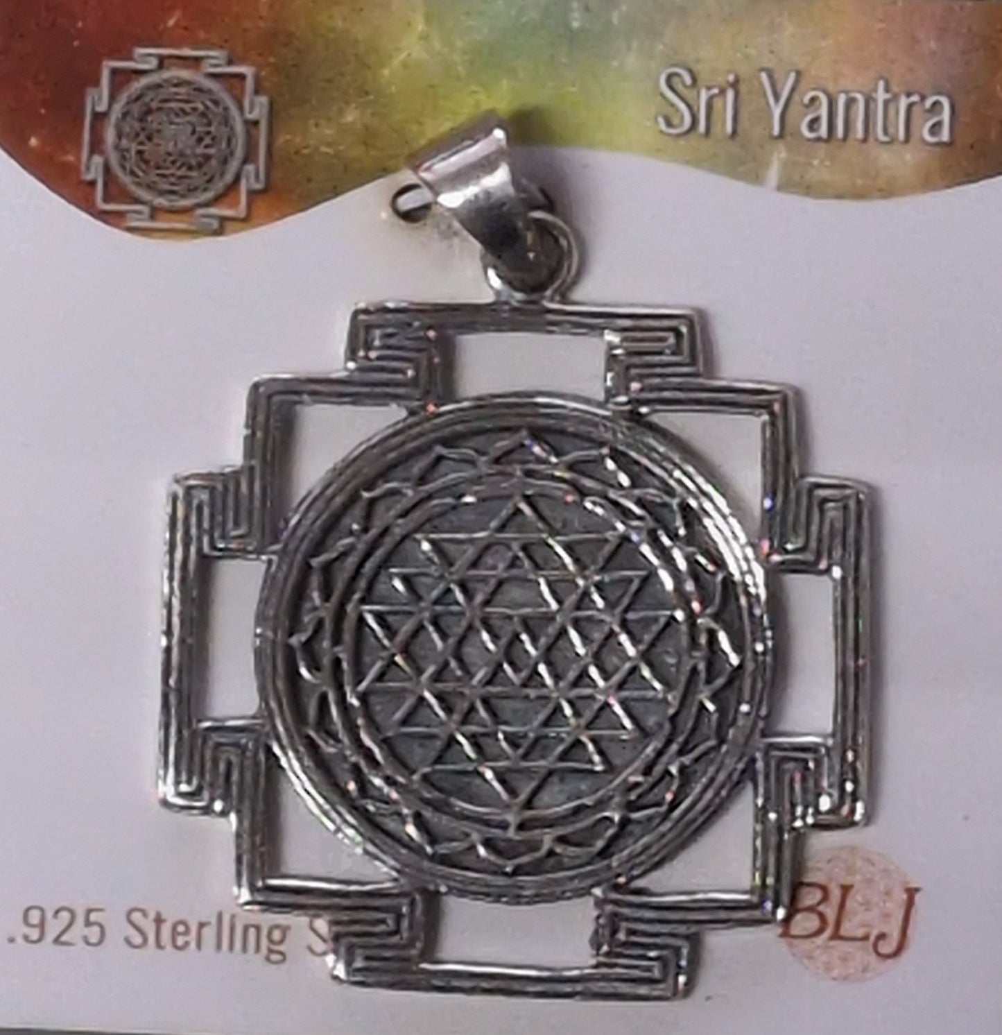 Sri Yantra Sterling Silver Pendant