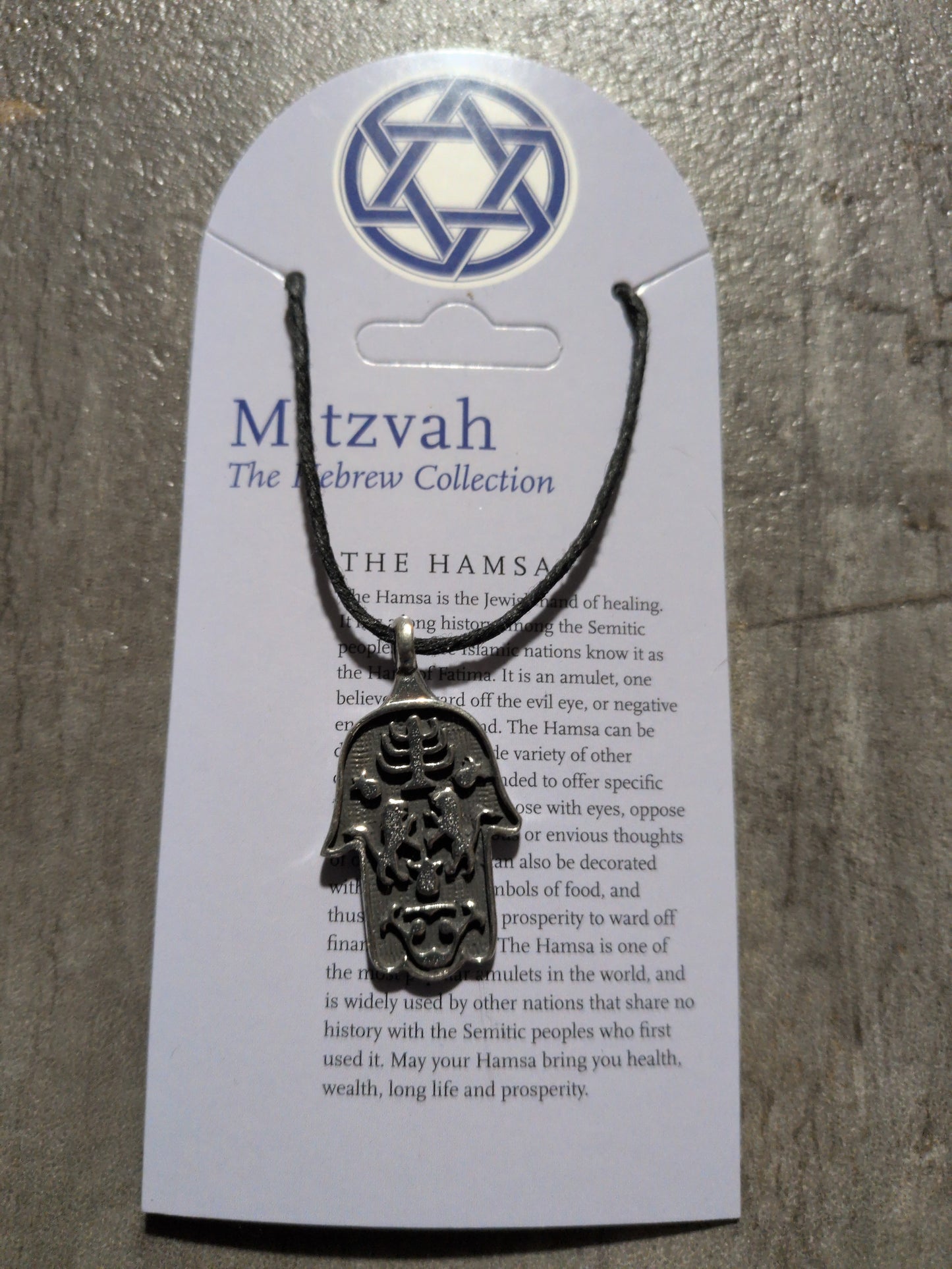 Mitzvah collection The Hamsa Pewter Pendant