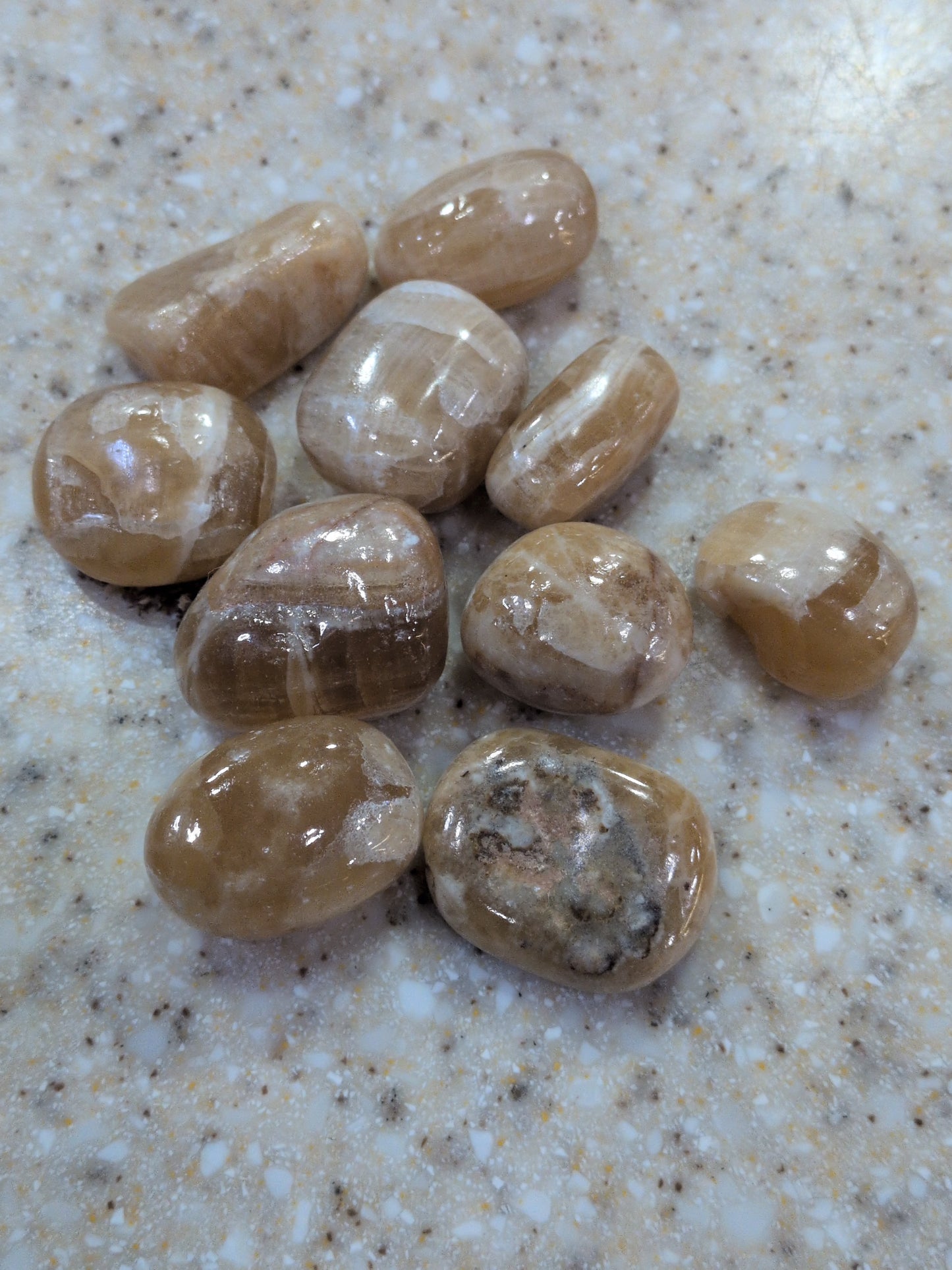 Honey Calcite Tumbled stone
