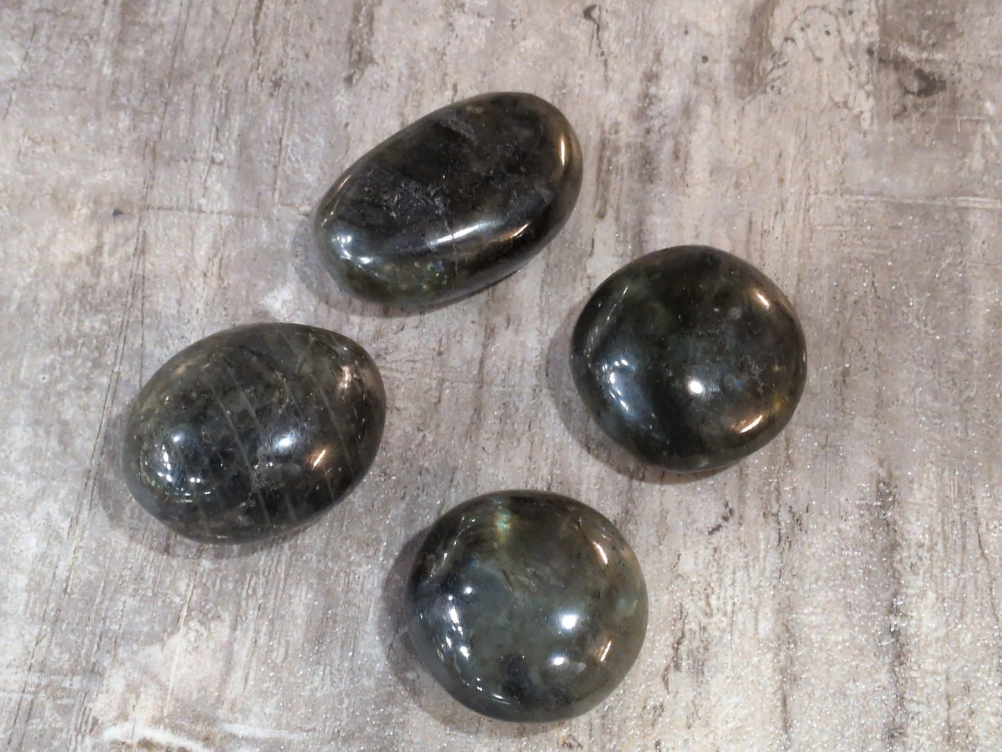 Labordorite palm stone Priced Each