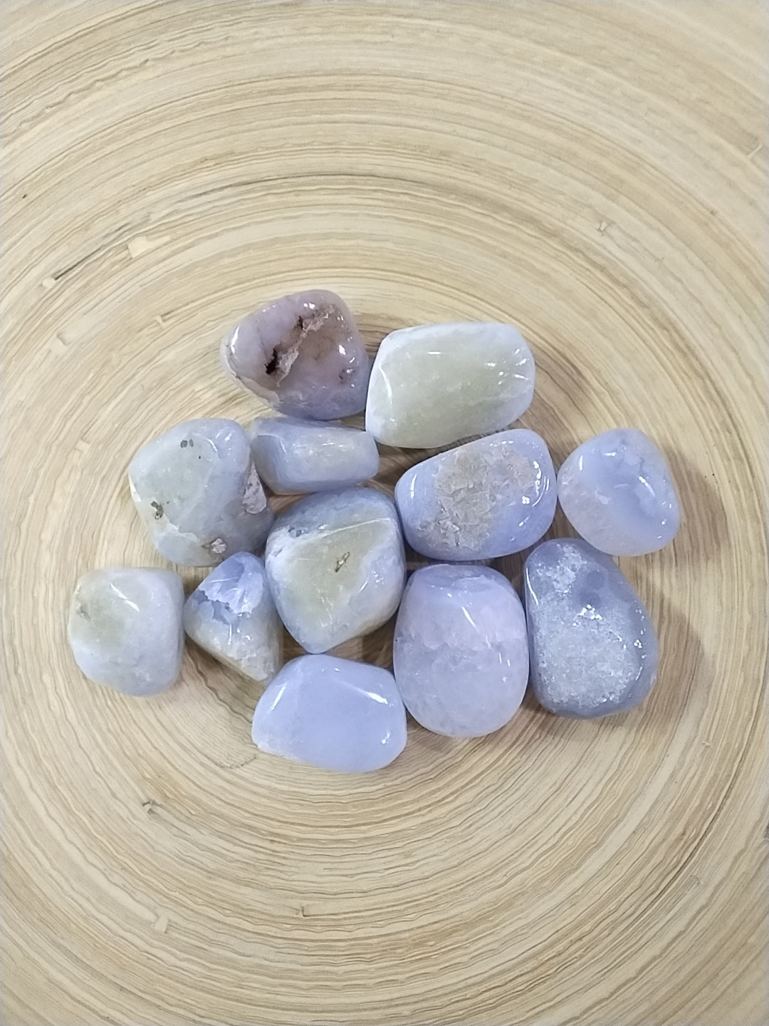 Medium Blue Laced Agate Tumbled Stone