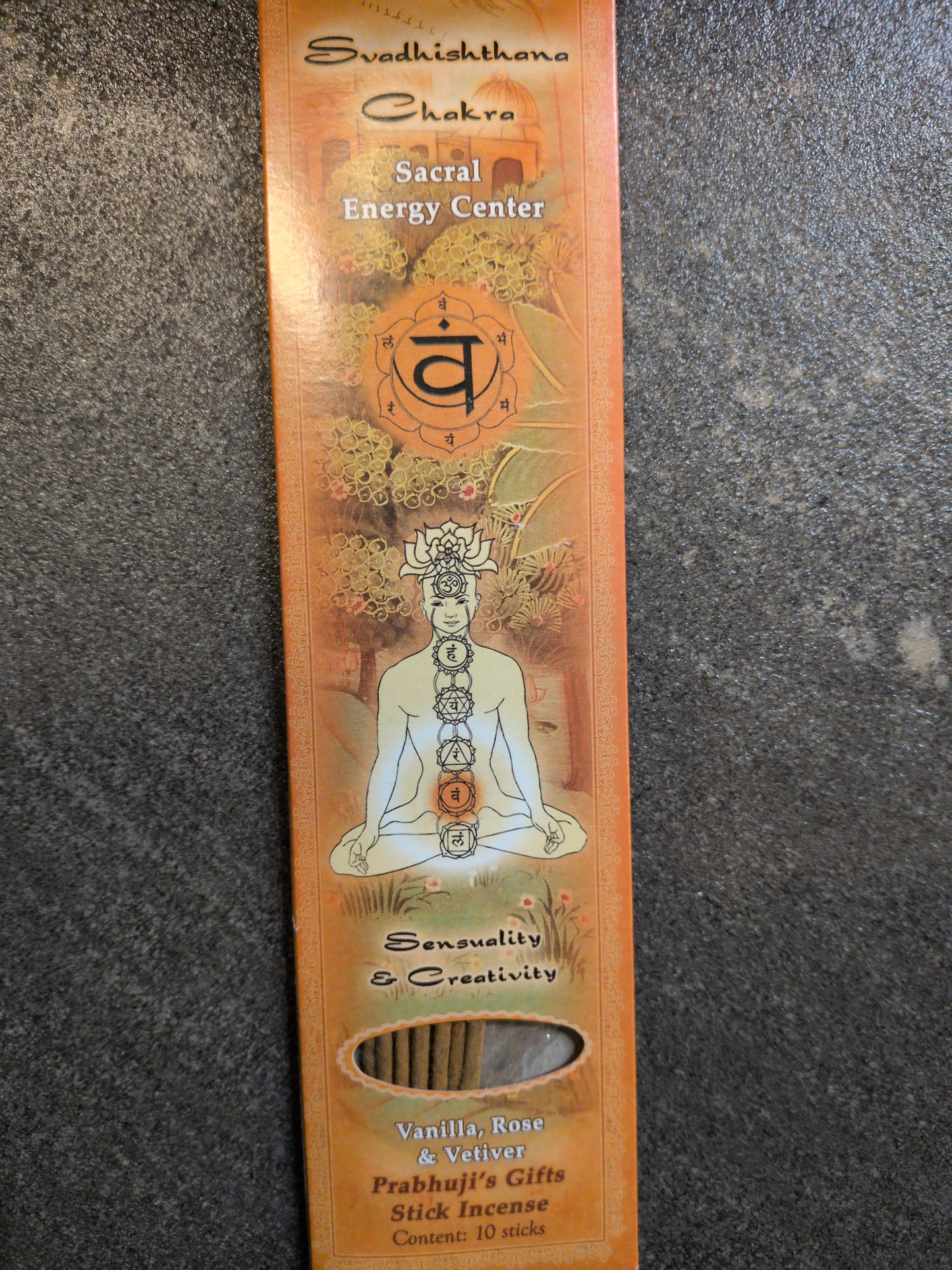 Prabhuji's Incense 10 sticks Svadhishthana/ Sacral Chakra