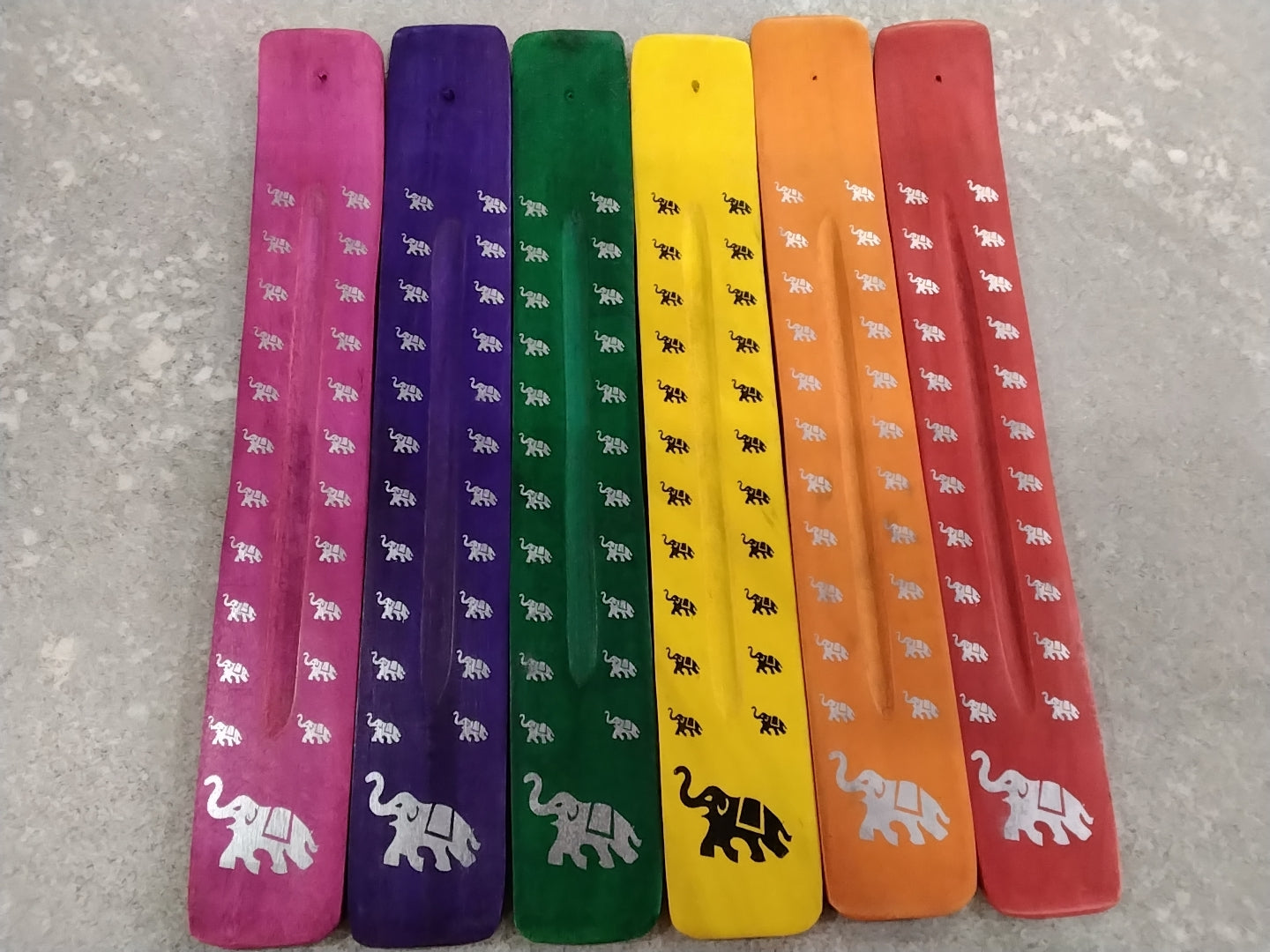 Assorted Wooden Elephant Incense Burner