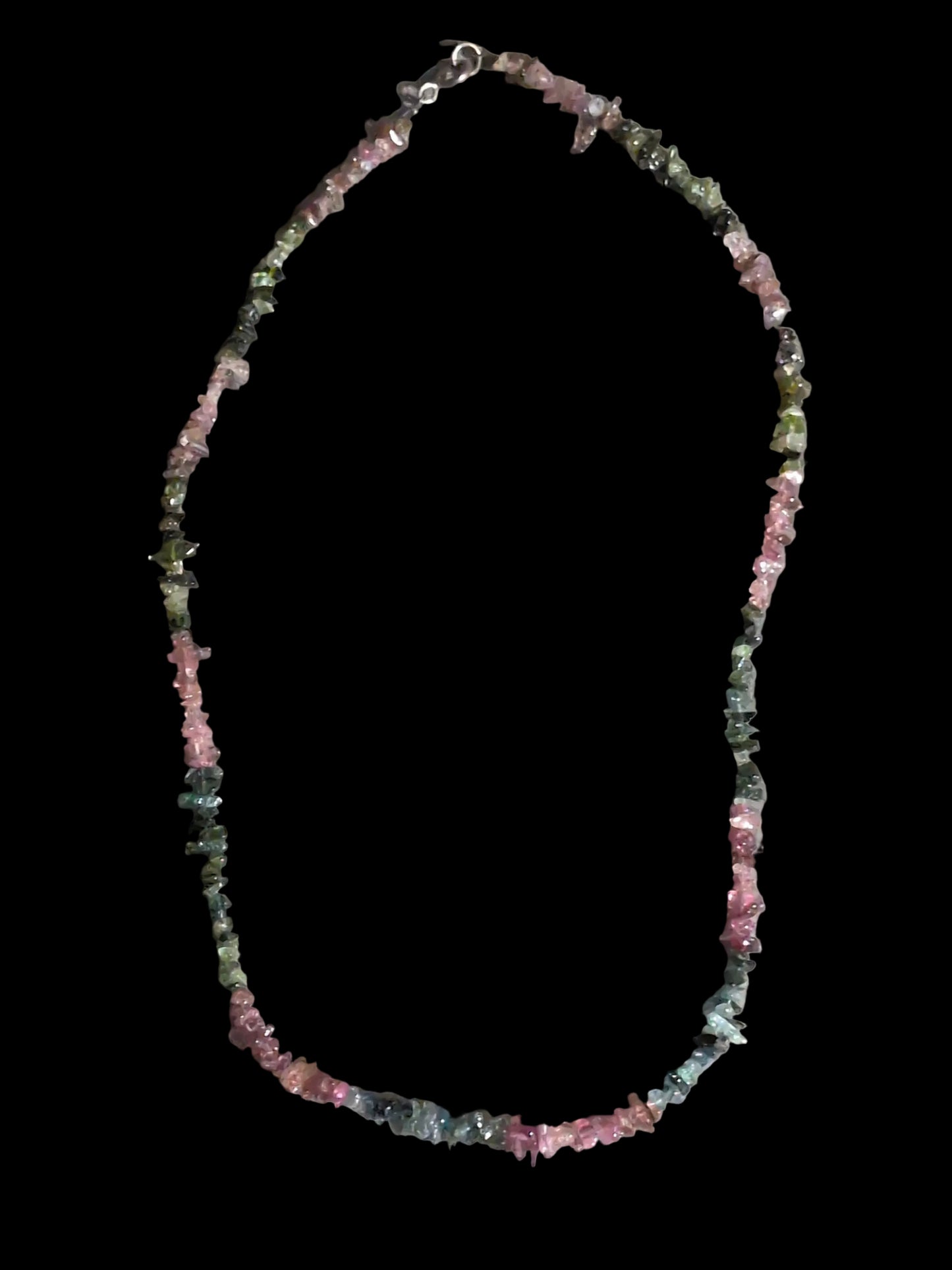 Gemstone Chips Choker- w/ clasp- Multi color Tourmaline