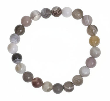 8mm Botswana Agate round bead bracelet