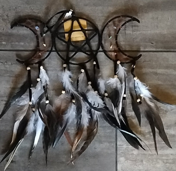 Triple Moon Goddess Dreamcatcher