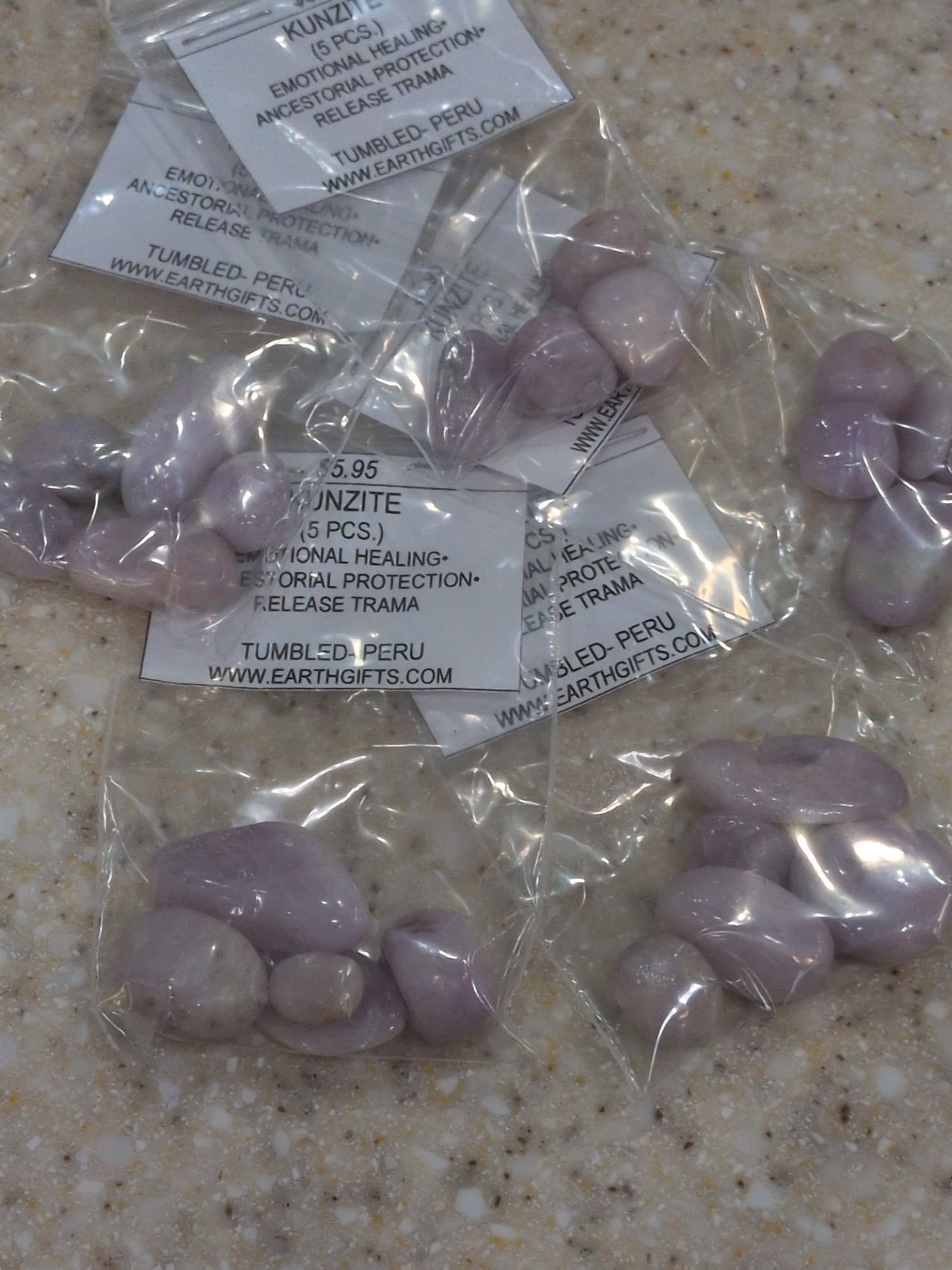 Kunzite Tumbled stone- Bagged