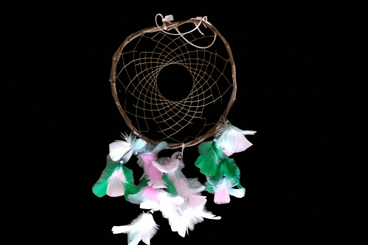 Large Dream Catcher w/ Dyed Feathers