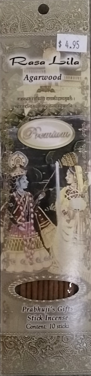 Prabhuji's Incense 10 sticks Rasa Lila