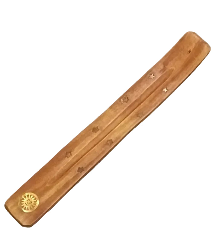 Brass Inlay Incense burner- Solar Wheel
