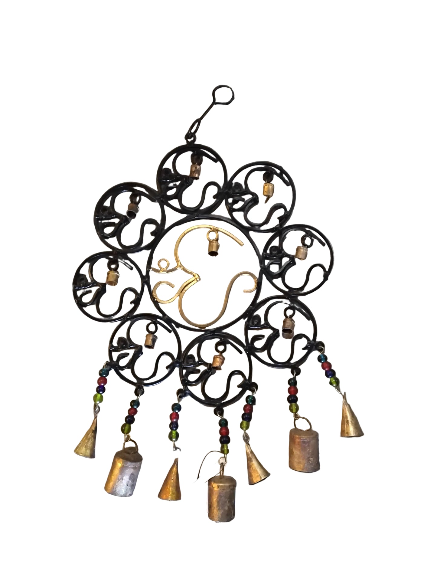 Large Om Wind Chime Flower shape
