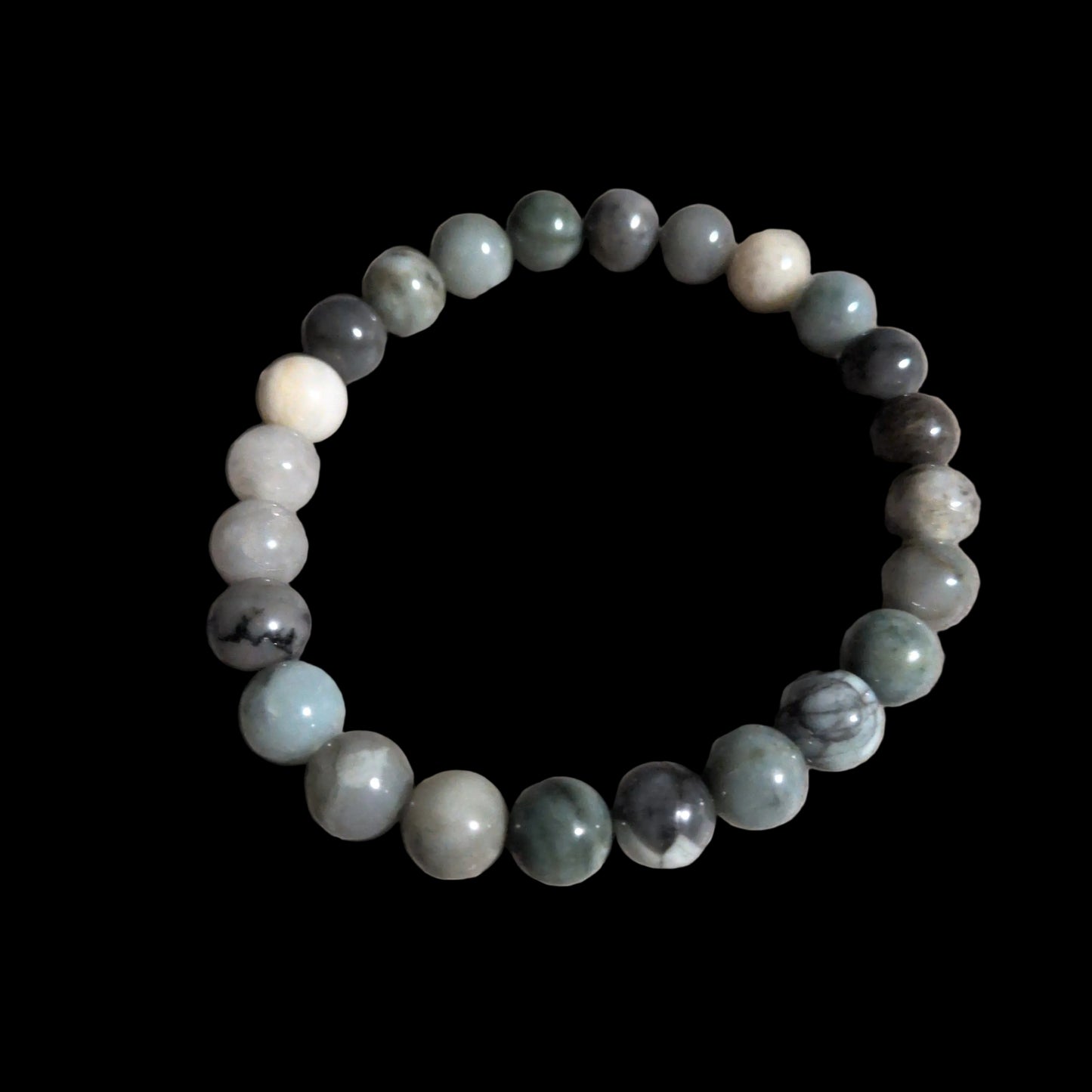 8mm round bead Bracelet Emerald