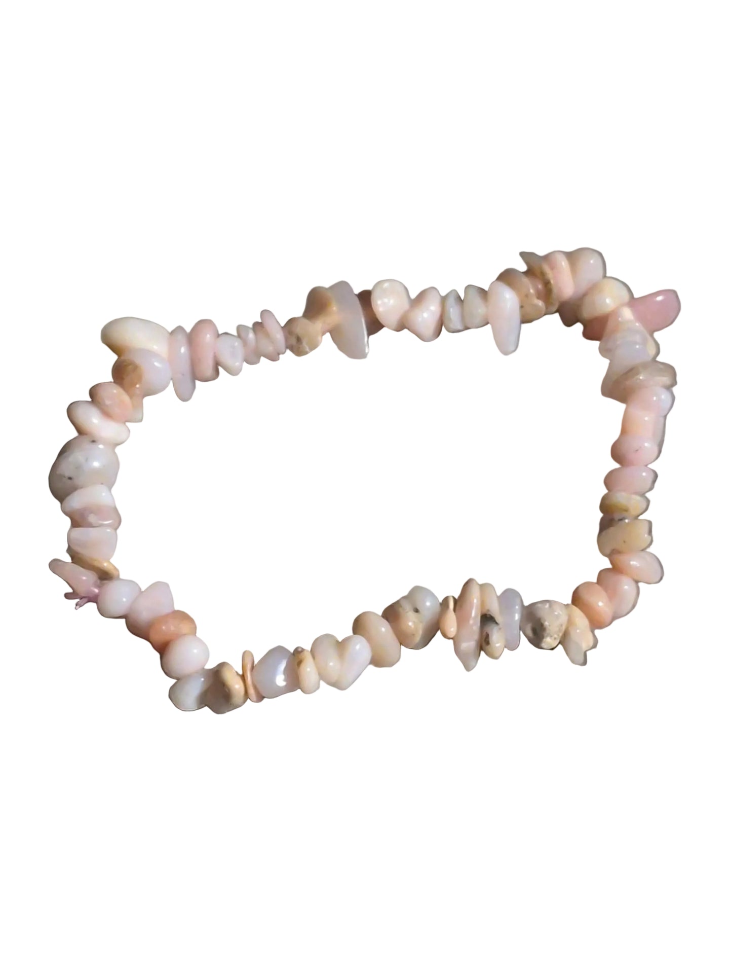 Elastic Chips Bracelet - Pink Opal