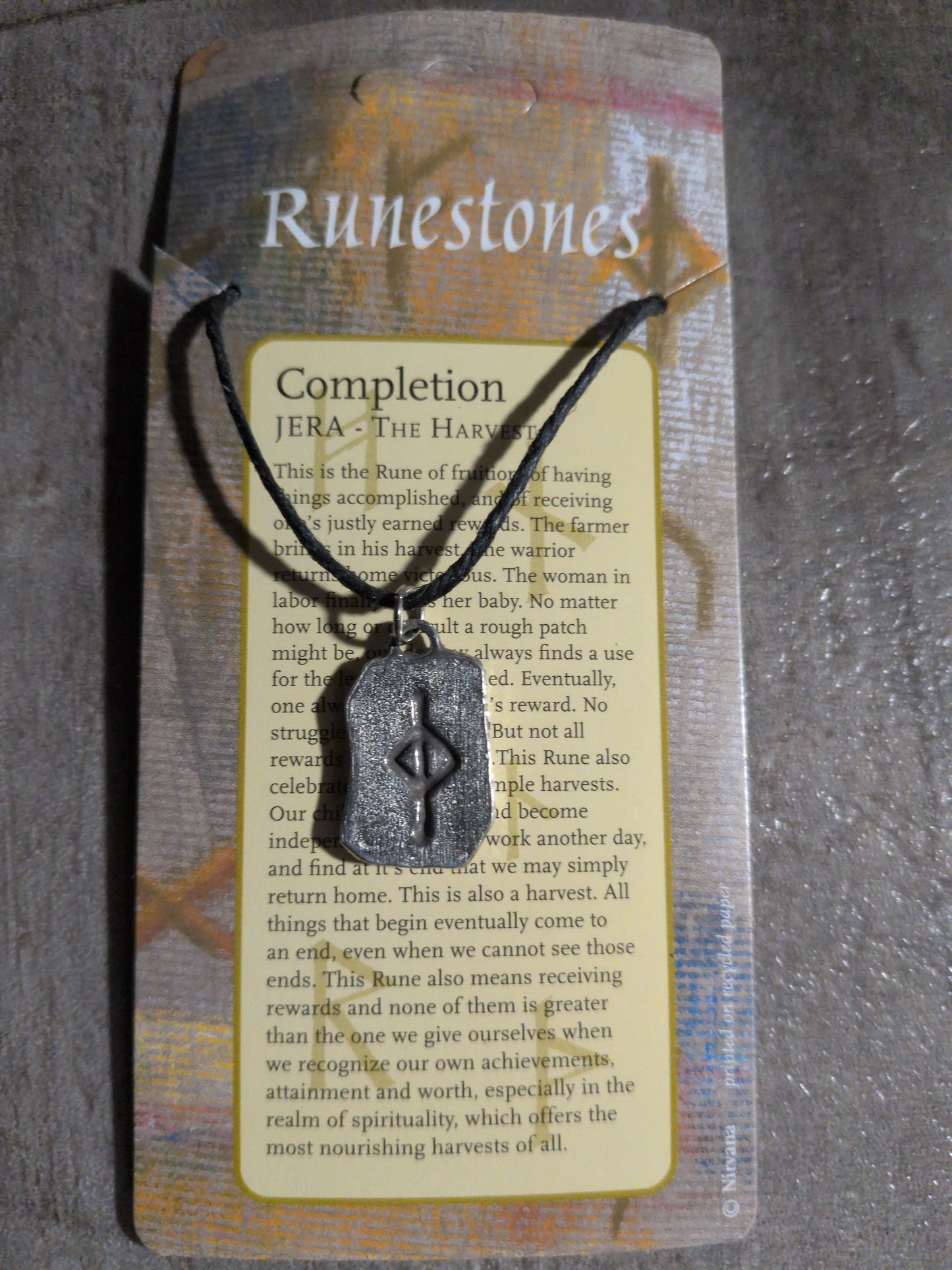 Runestones Completion Pewter Pendant