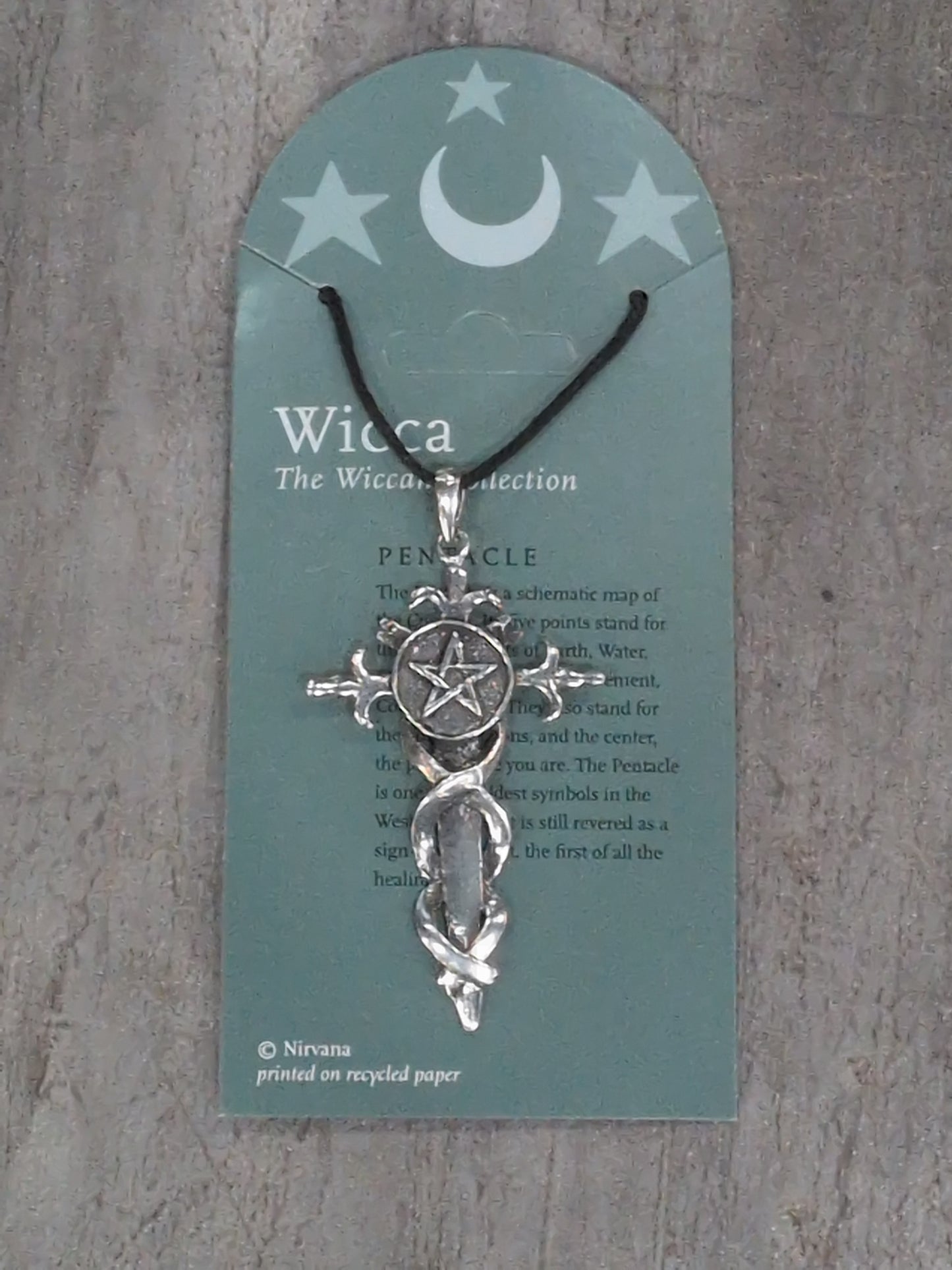 Wicca Collection Pentacle Dagger Pewter Pendant