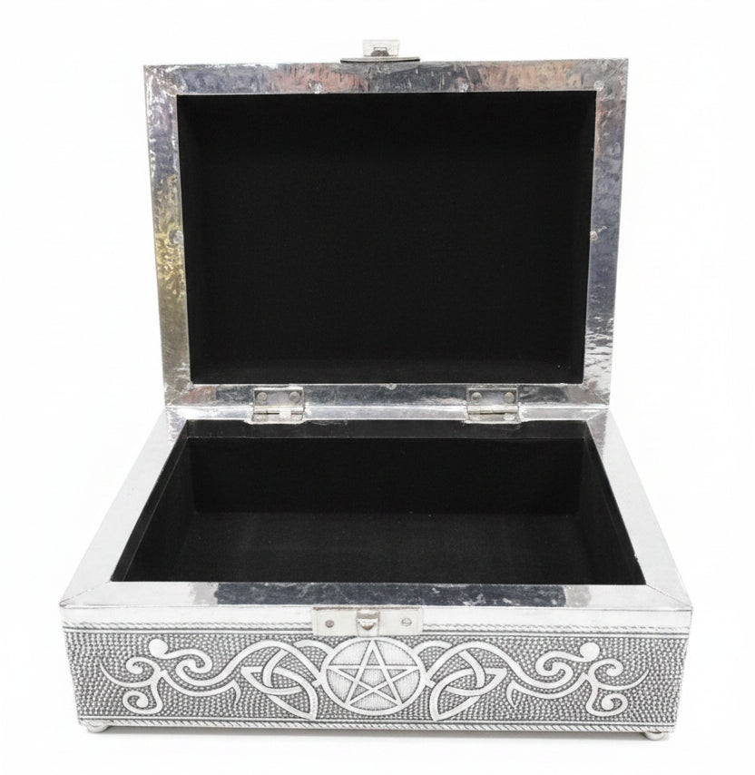 Celtic Pentacle Metal Plated Box