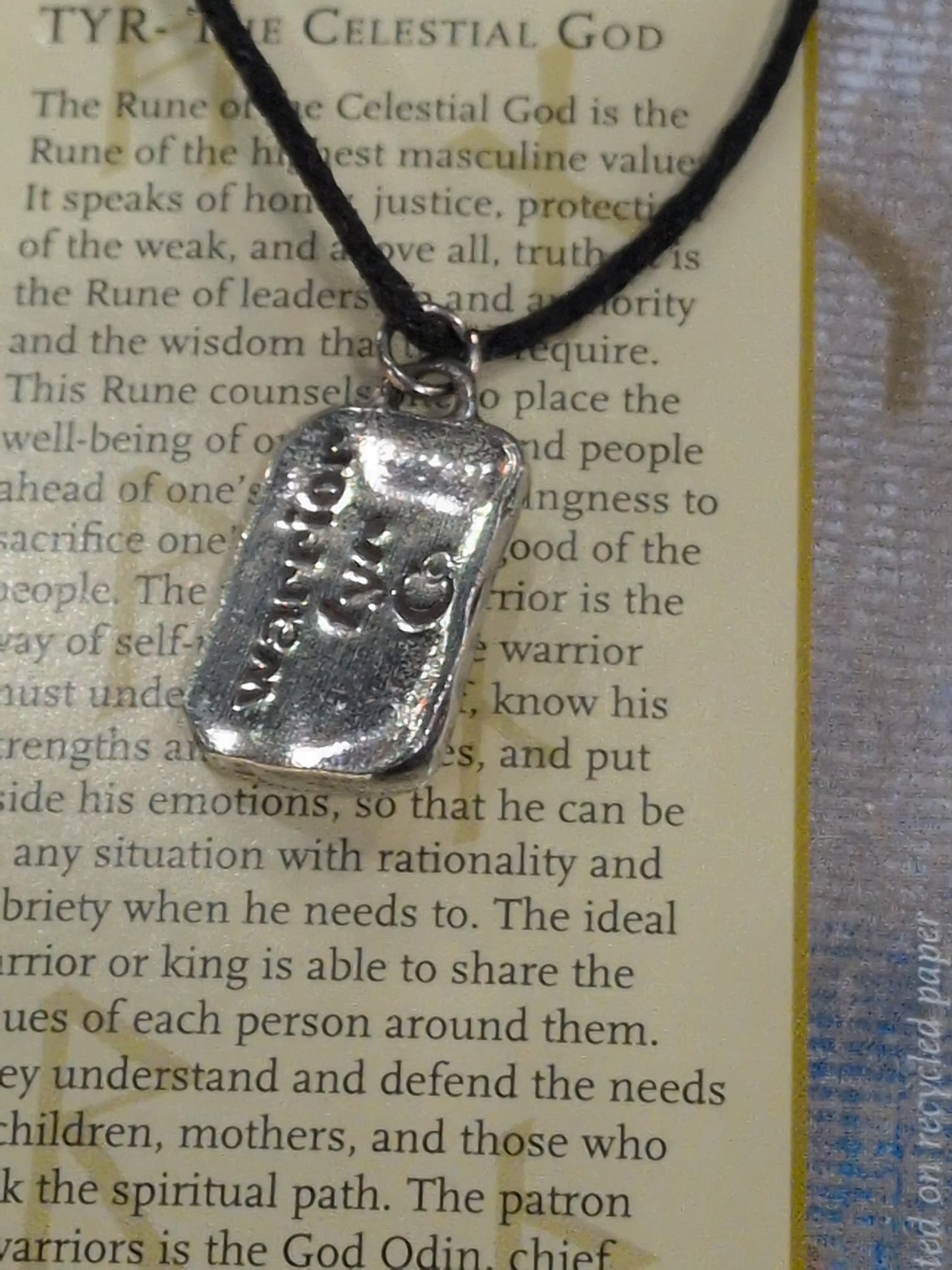 Runestones Warrior Pewter Pendant