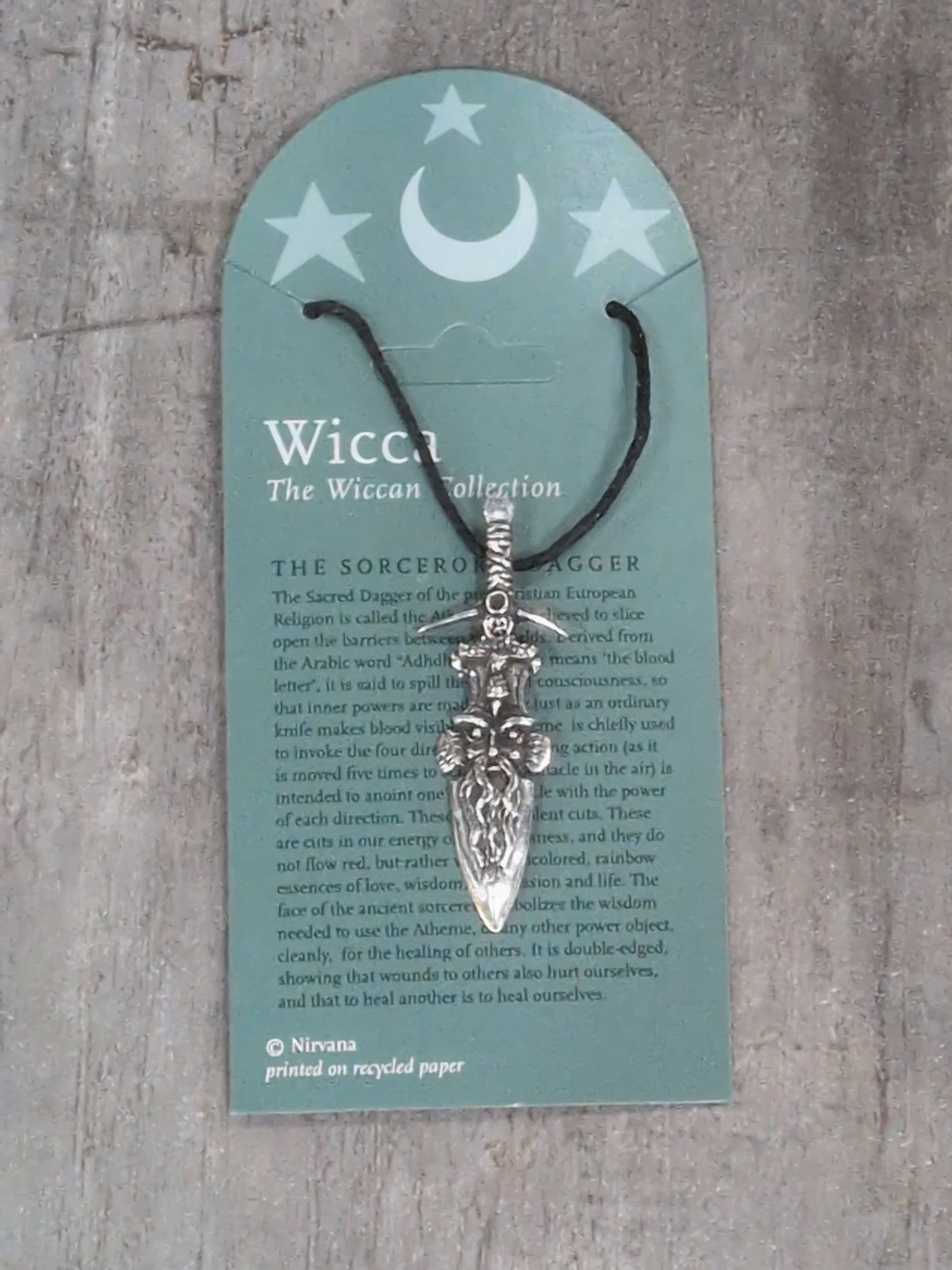 Wicca Collection Sorcerer's Dagger Pewter Pendant