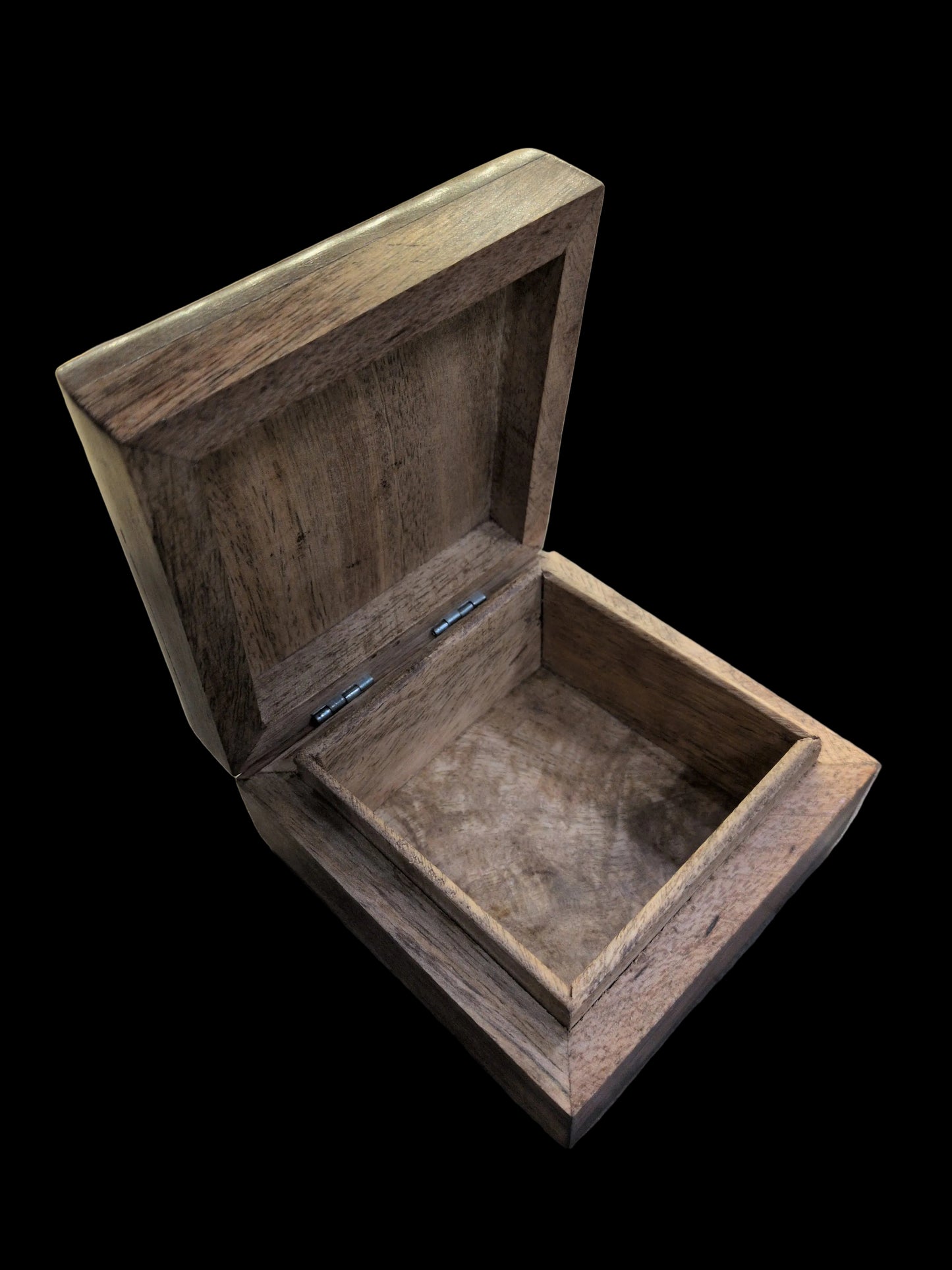 Square machine carved Ganesh wood box