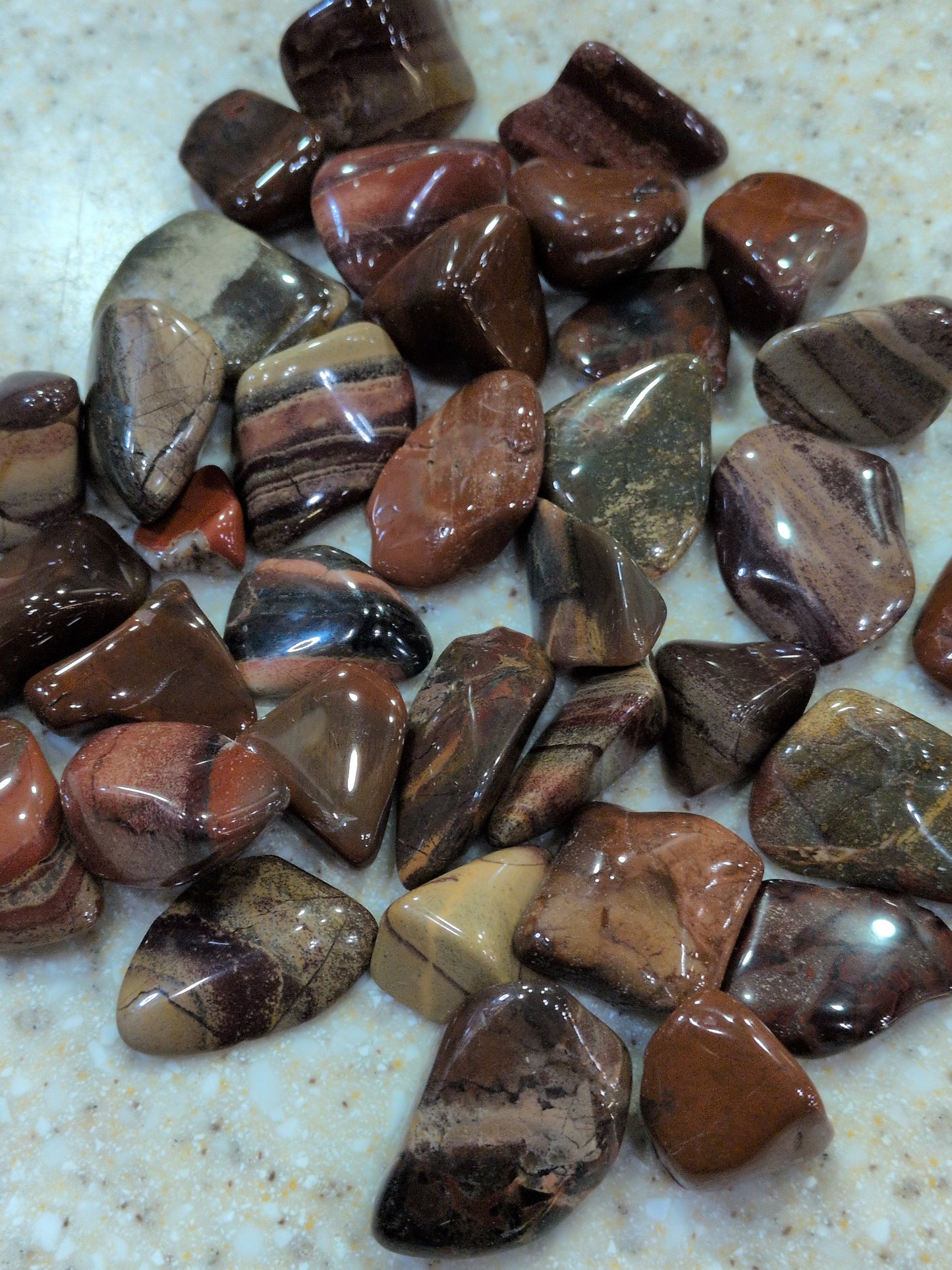 Rainbow Jasper Tumbled stone