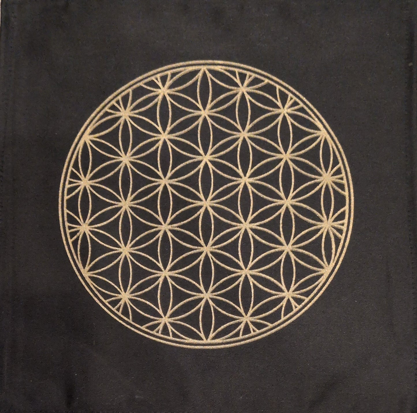 12"x12" Flower of Life Fabric Crystal Grid